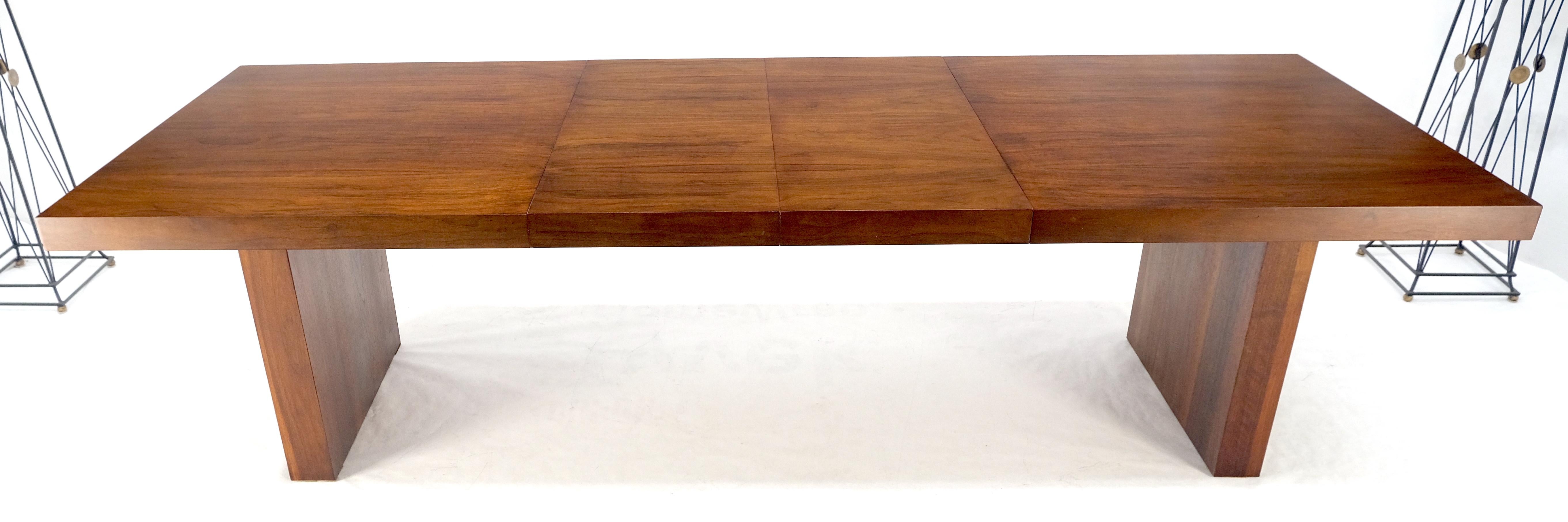 Milo Baughman Mid Century Modern Walnut Double Pedestal 72