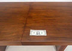 Milo Baughman Mid Century Modern Walnut Double Pedestal 72" Dining Table 2 Leafs