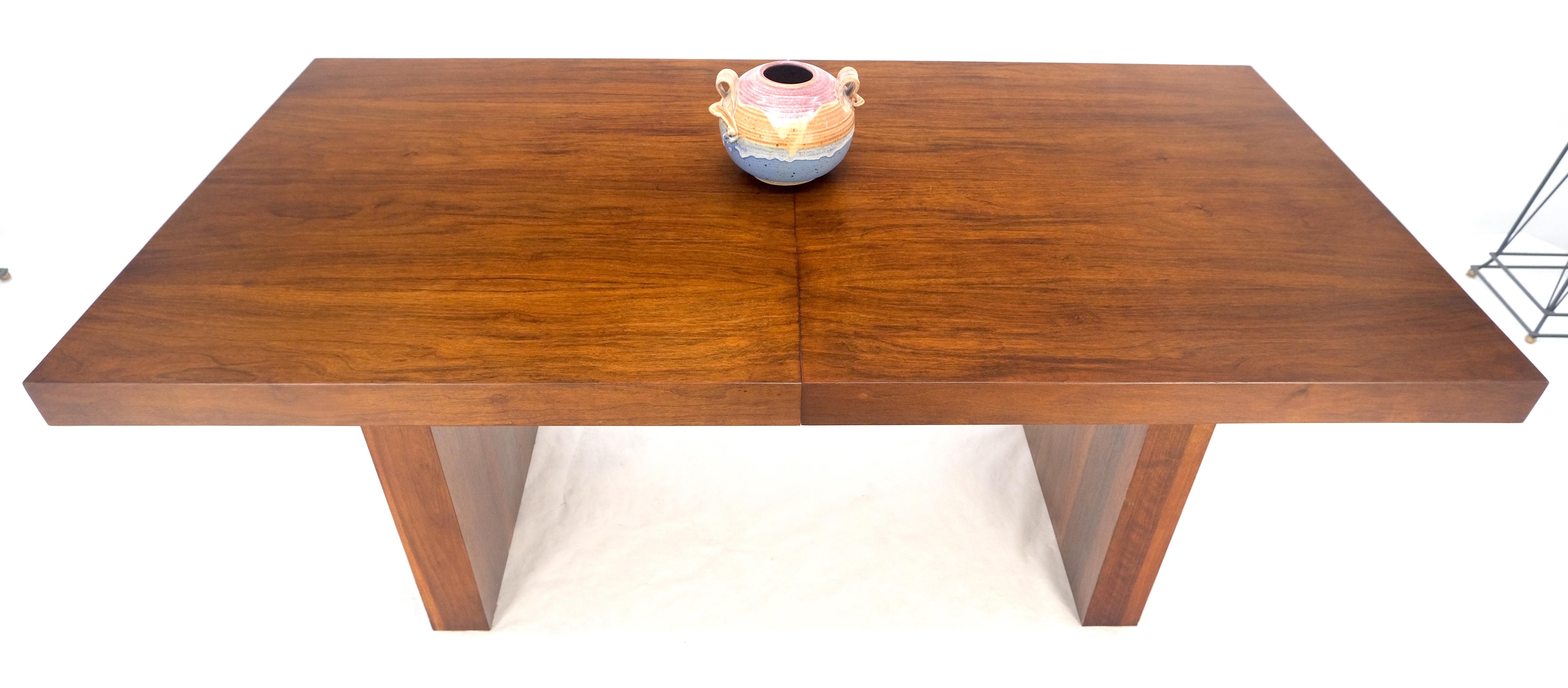 Lacquered Milo Baughman Mid Century Modern Walnut Double Pedestal 72
