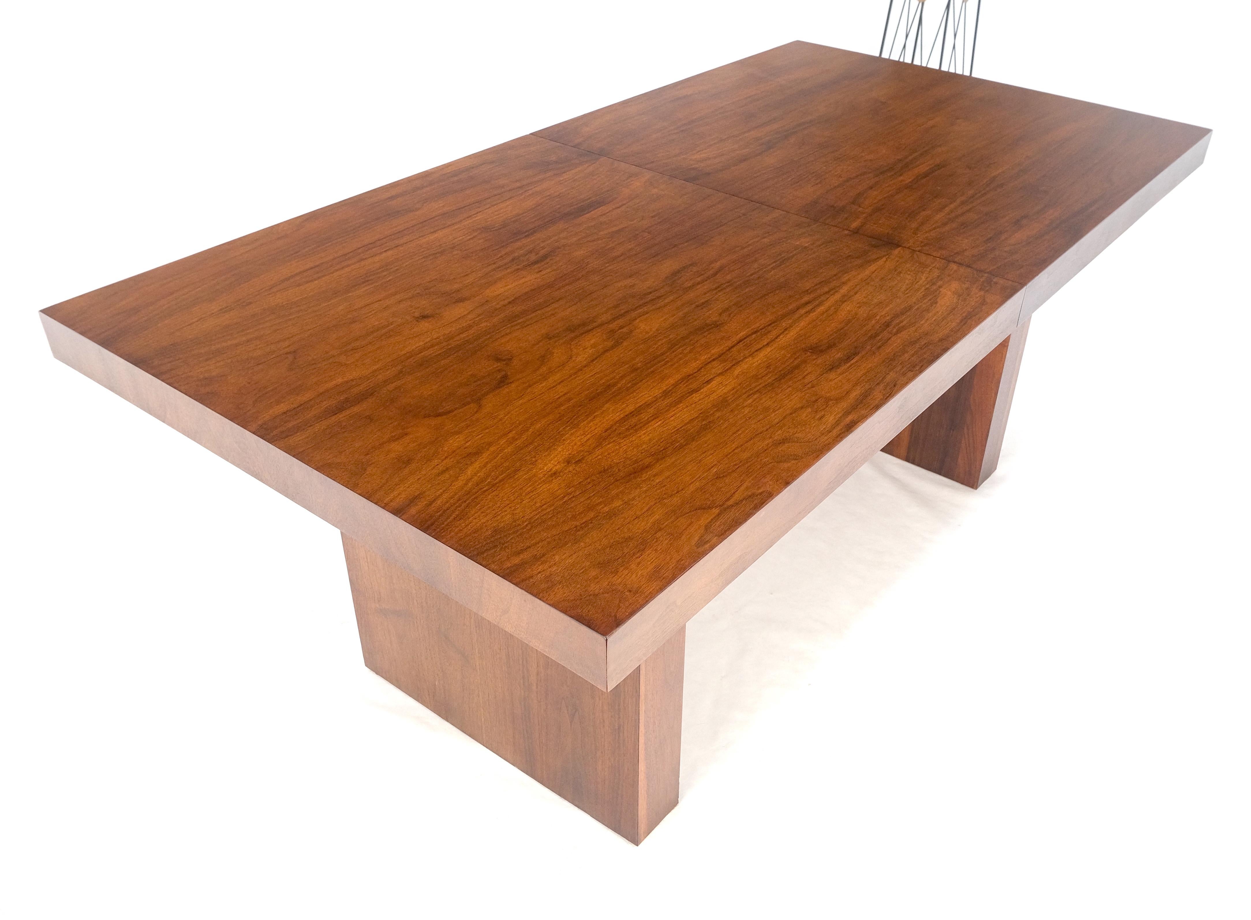 Milo Baughman Mid Century Modern Walnut Double Pedestal 72