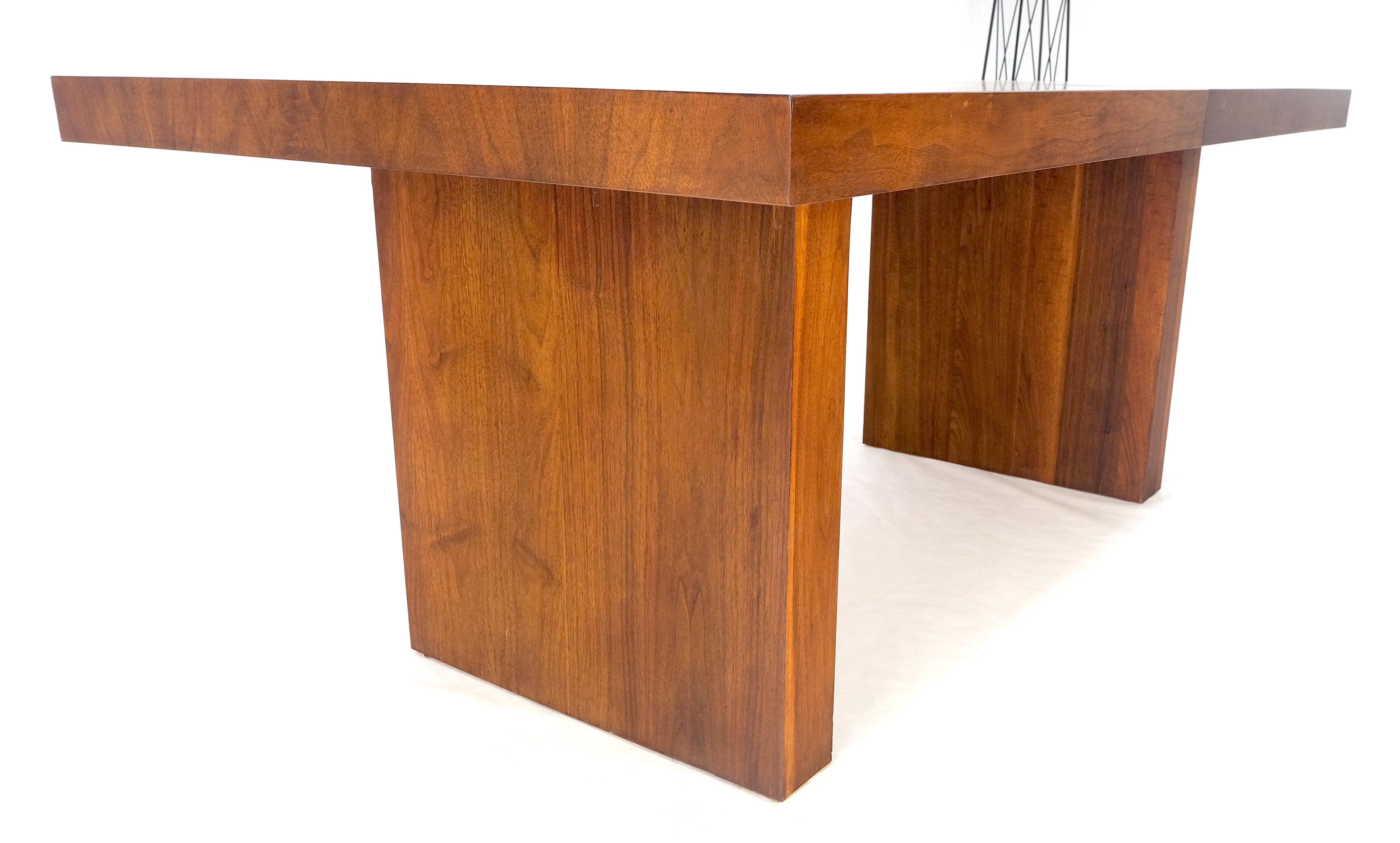 Milo Baughman Mid Century Modern Walnut Double Pedestal 72