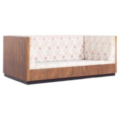 Milo Baughman Mid Century Rosewood Case Settee (canapé en bois de rose)