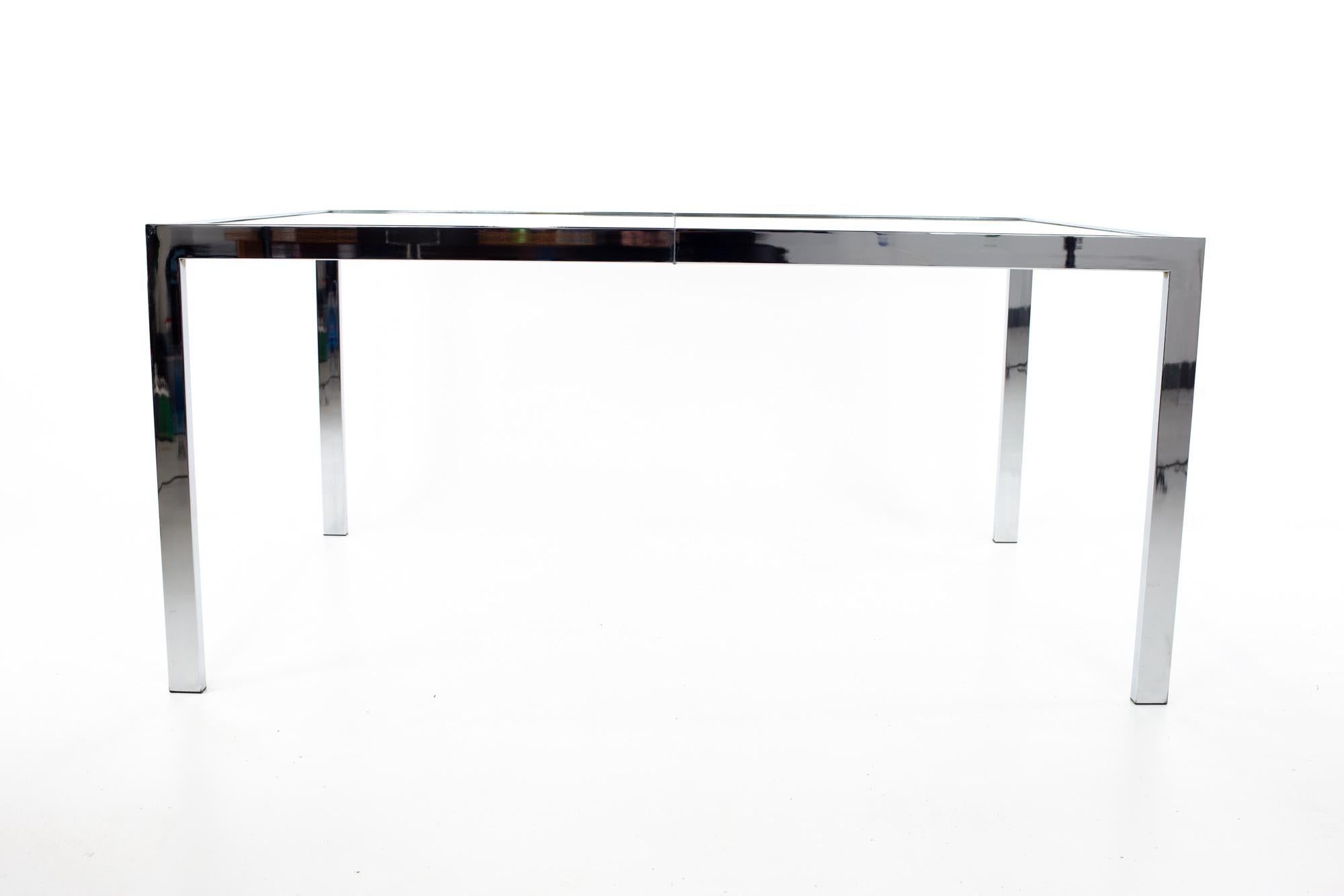 Mid Century Chrome Expanding Dining Table 1