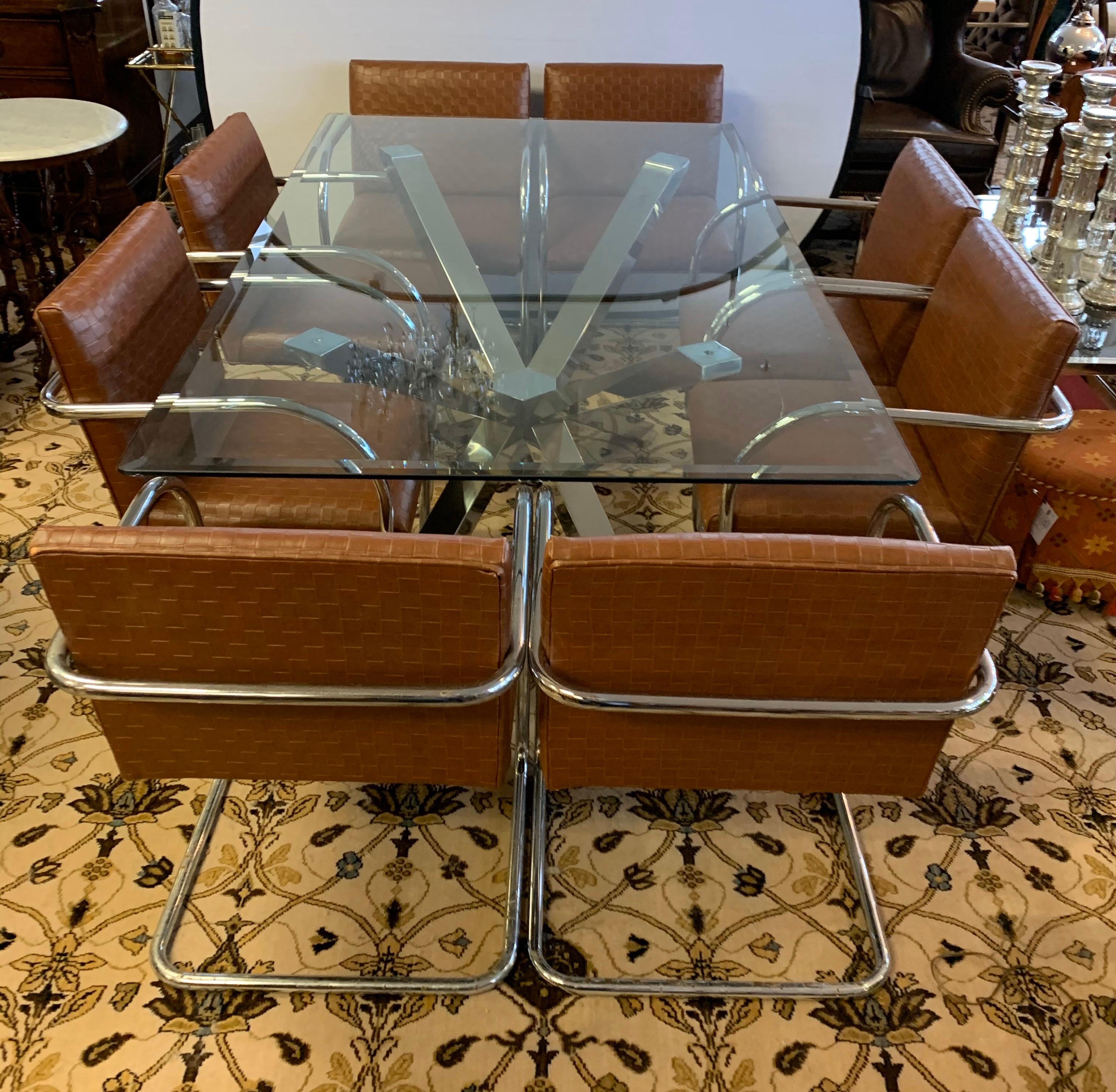 glass dining room set