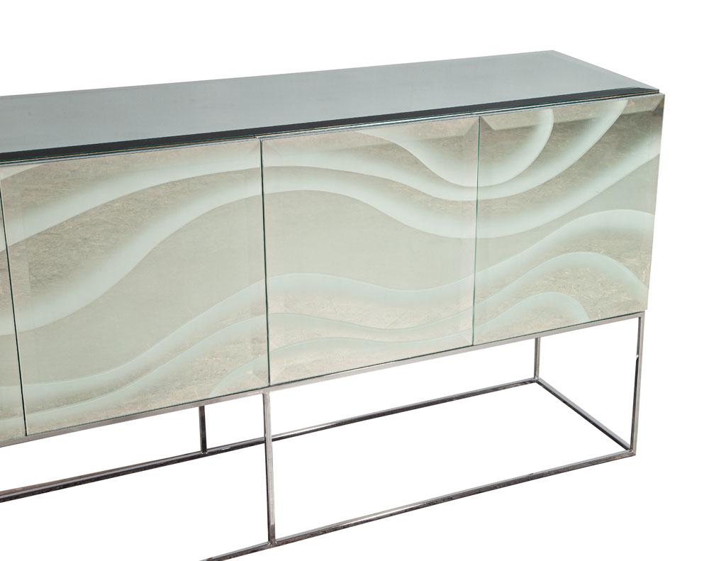Milo Baughman Mirrored Sideboard Buffet Console by Thayer Coggin 4