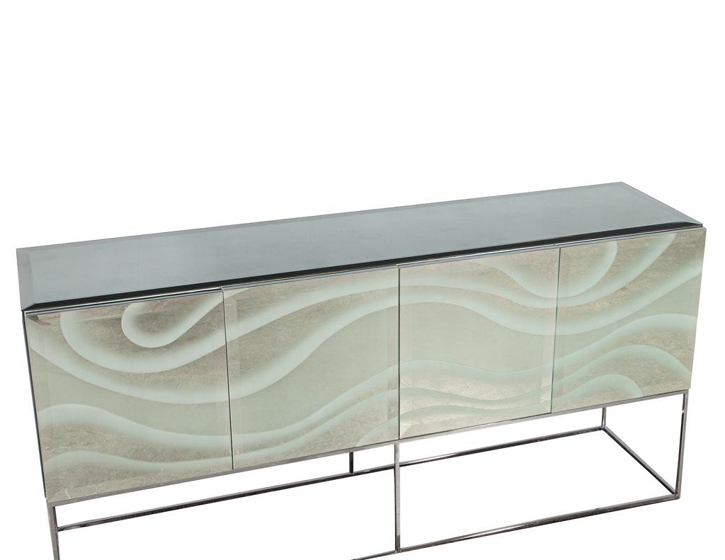 Milo Baughman Mirrored Sideboard Buffet Console by Thayer Coggin 6