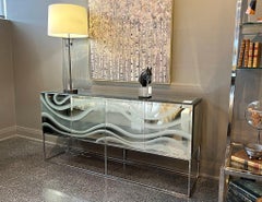 Milo Baughman, verspiegelte Sideboard-Buffetkonsole von Thayer Coggin