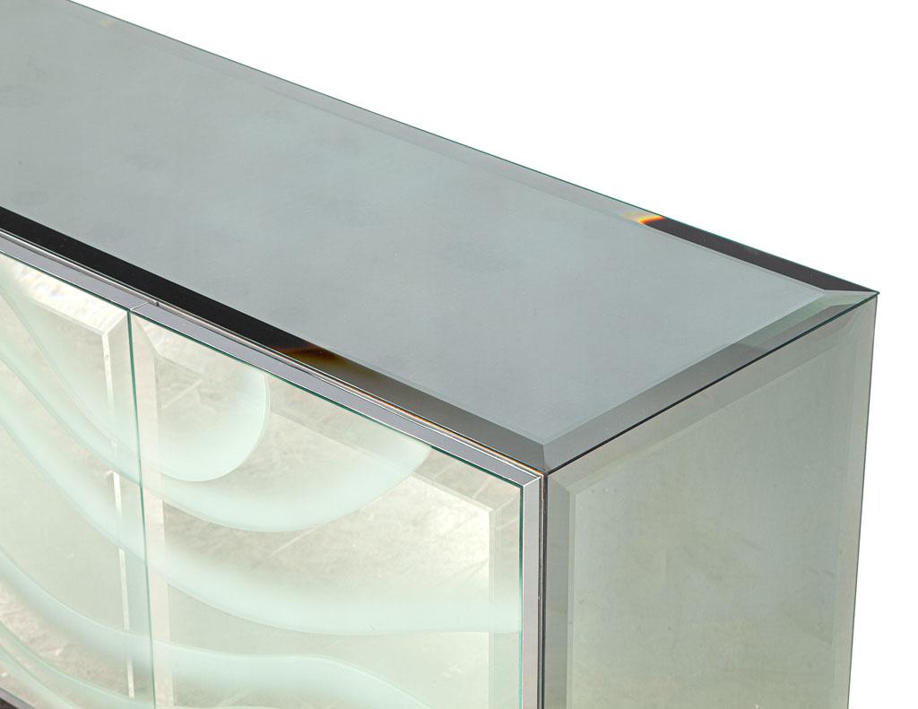 Late 20th Century Milo Baughman Mirrored Sideboard Buffet Console by Thayer Coggin