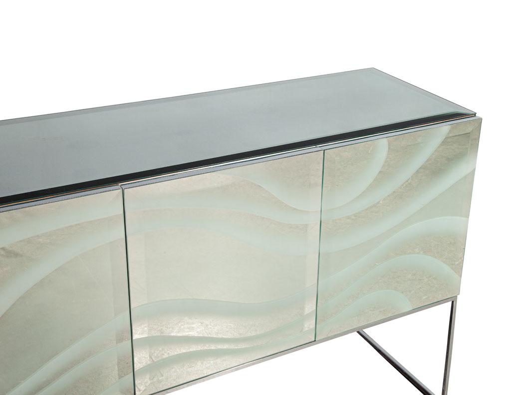 Milo Baughman Mirrored Sideboard Buffet Console by Thayer Coggin 2