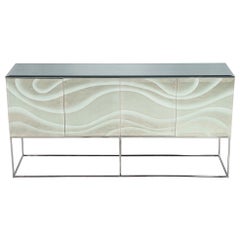 Milo Baughman Mirrored Sideboard Buffet Console by Thayer Coggin