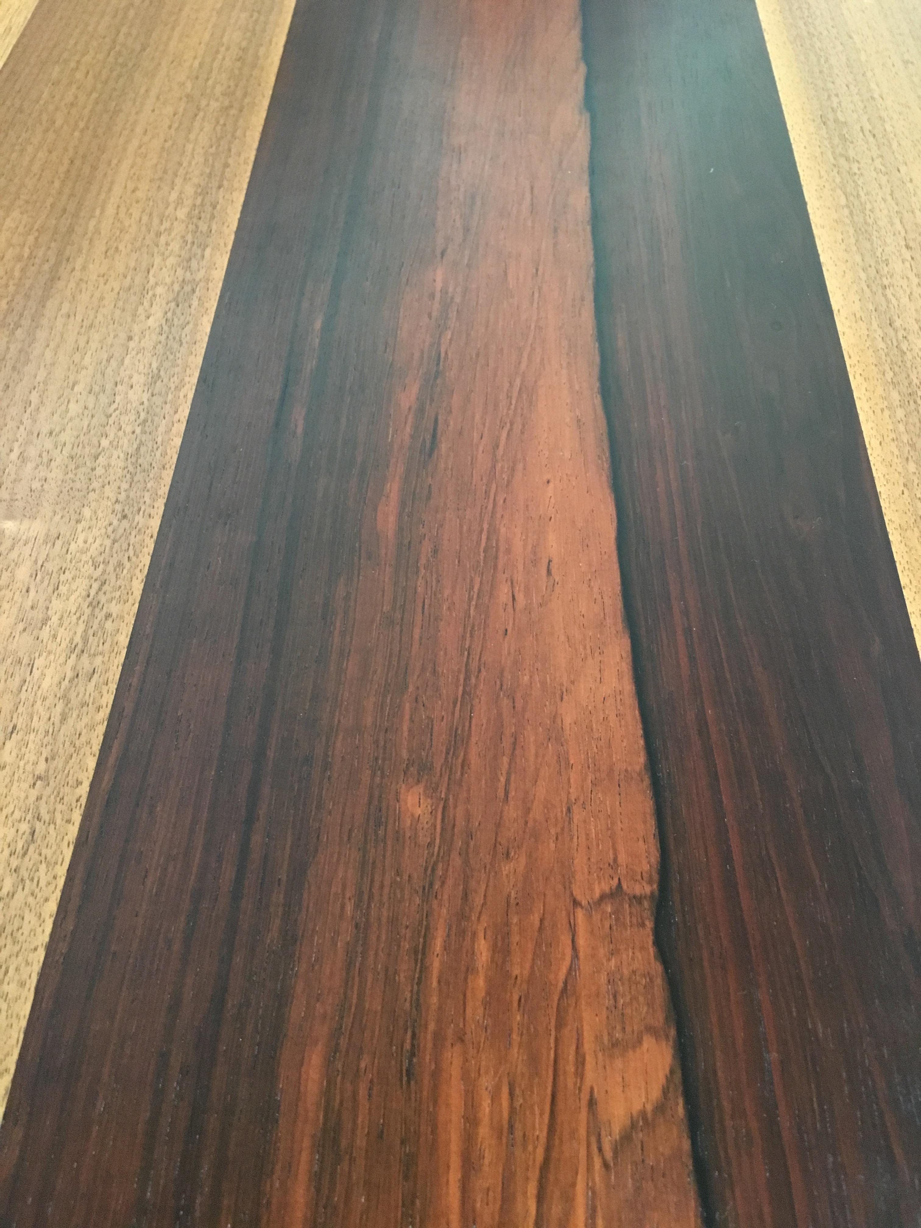 Milo Baughman Mixed Woods Dining Table for Directional 5