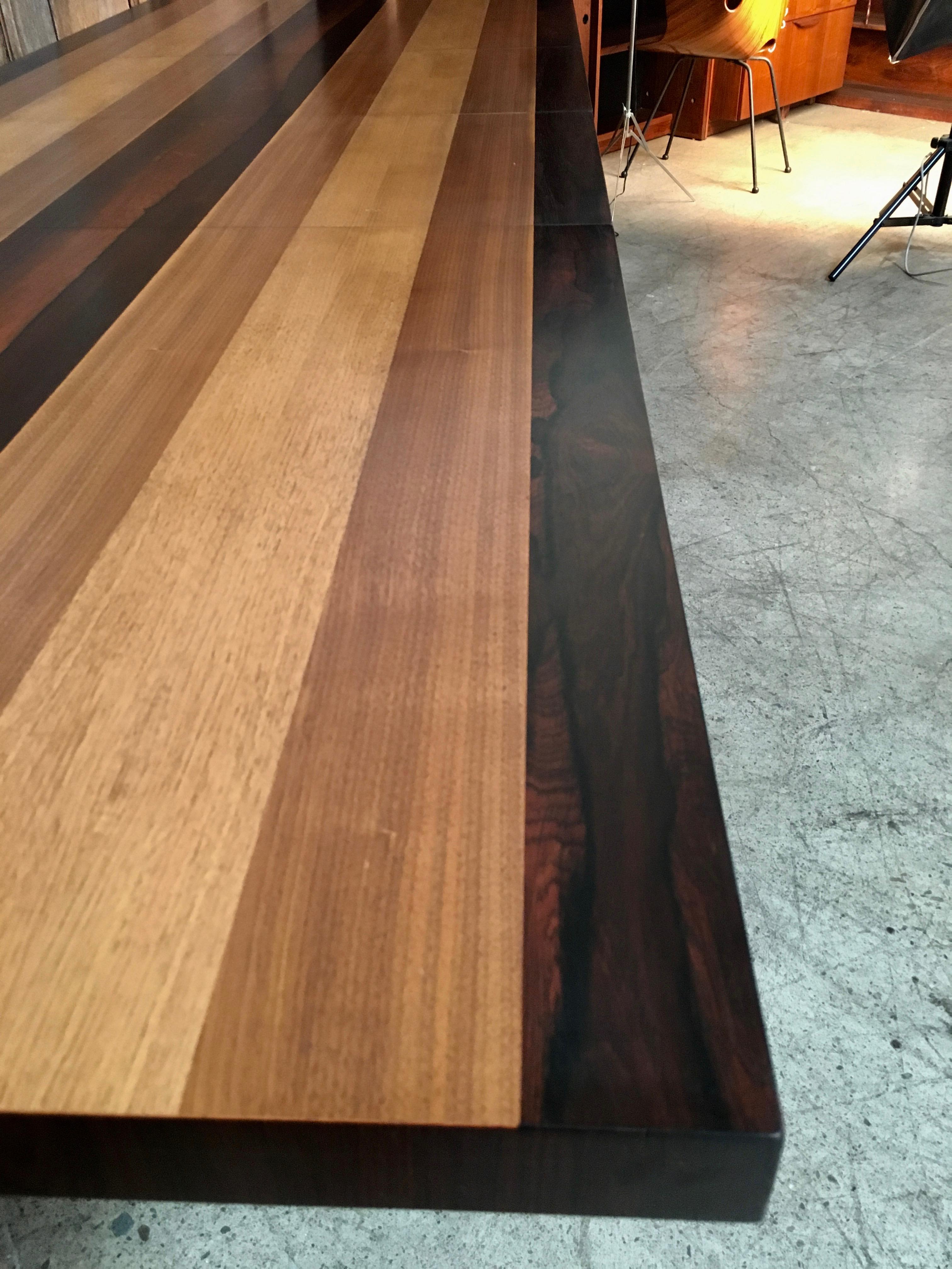 Milo Baughman Mixed Woods Dining Table for Directional 6