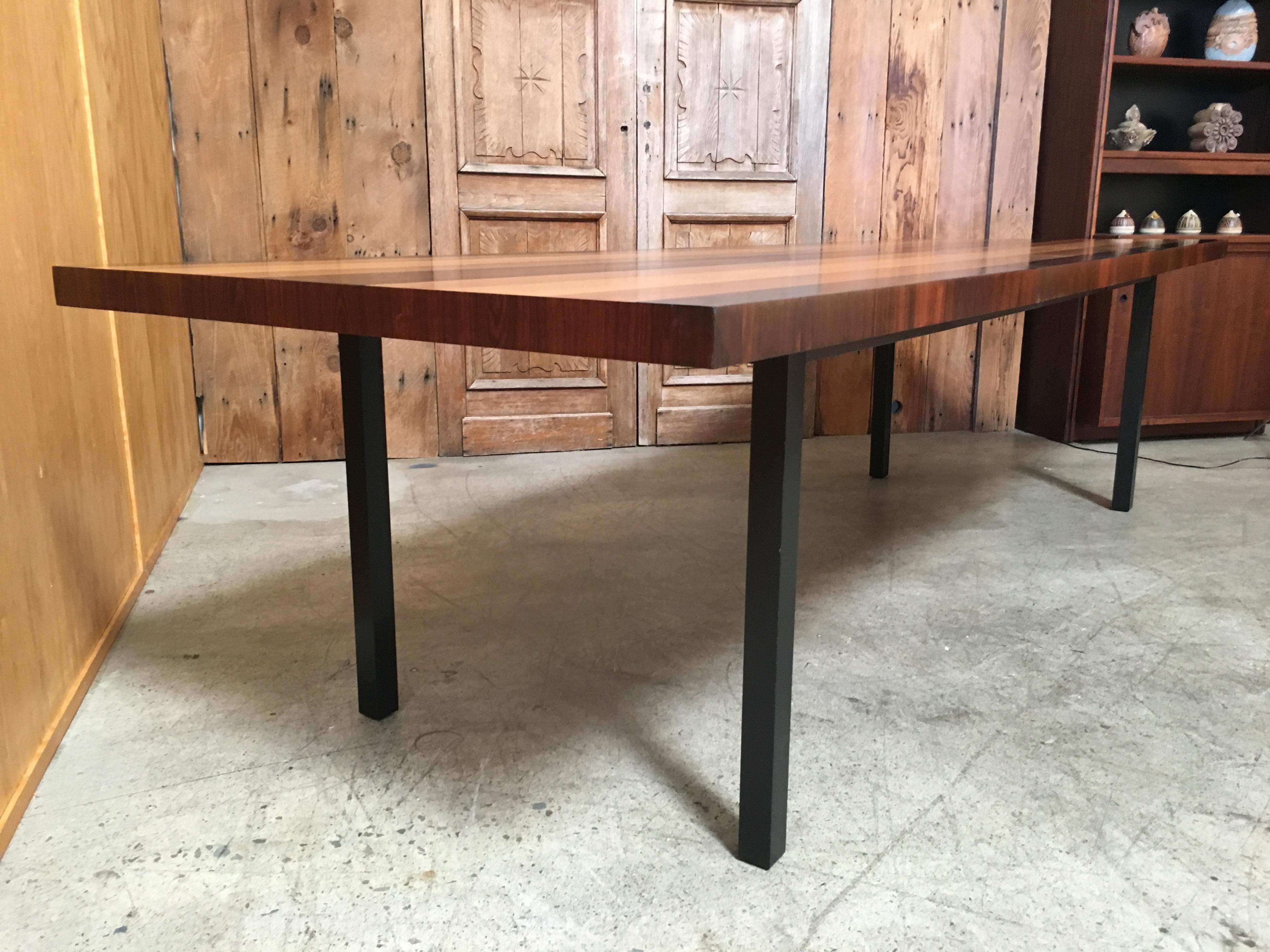 20th Century Milo Baughman Mixed Woods Dining Table for Directional