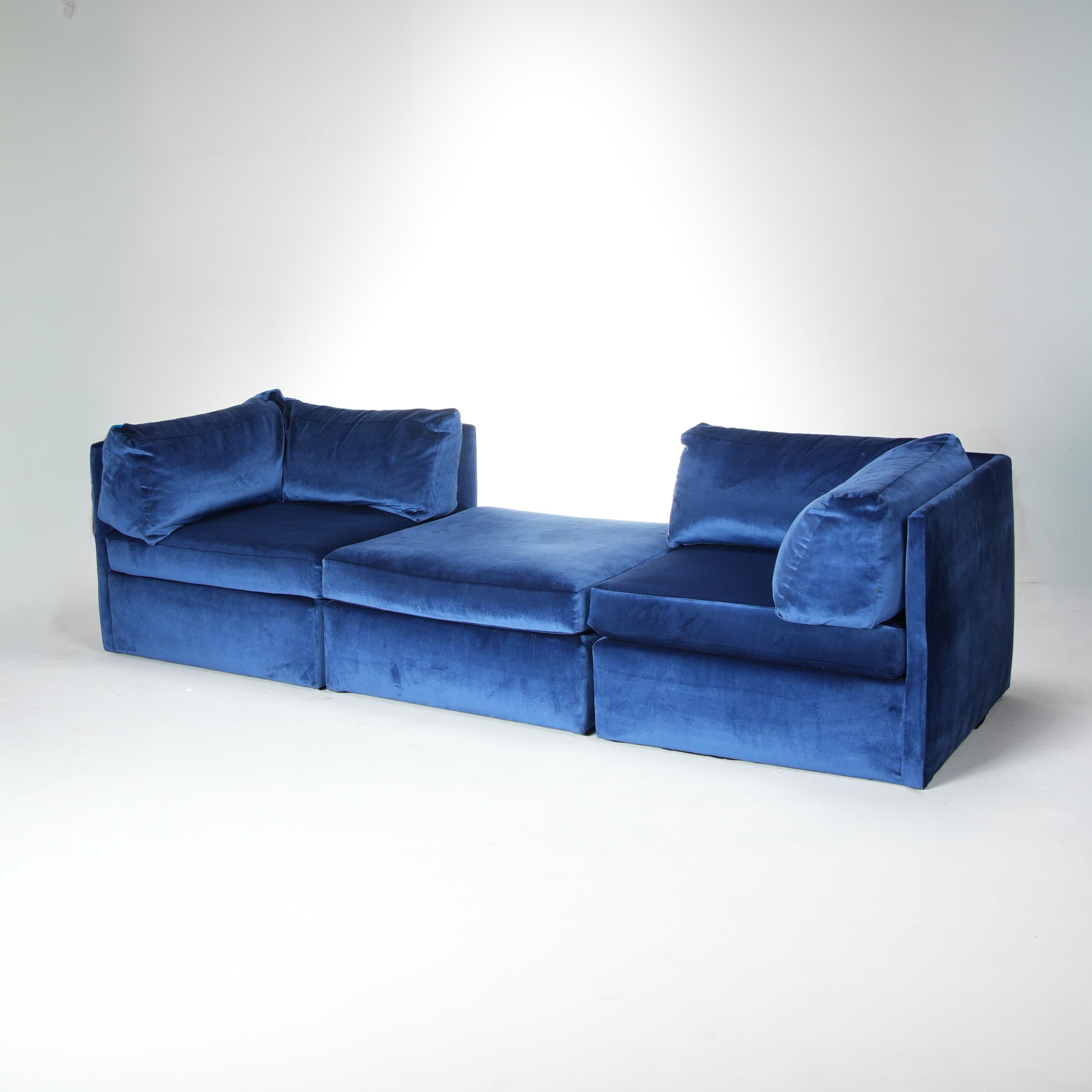 Upholstery Milo Baughman Modular Sofa For Sale