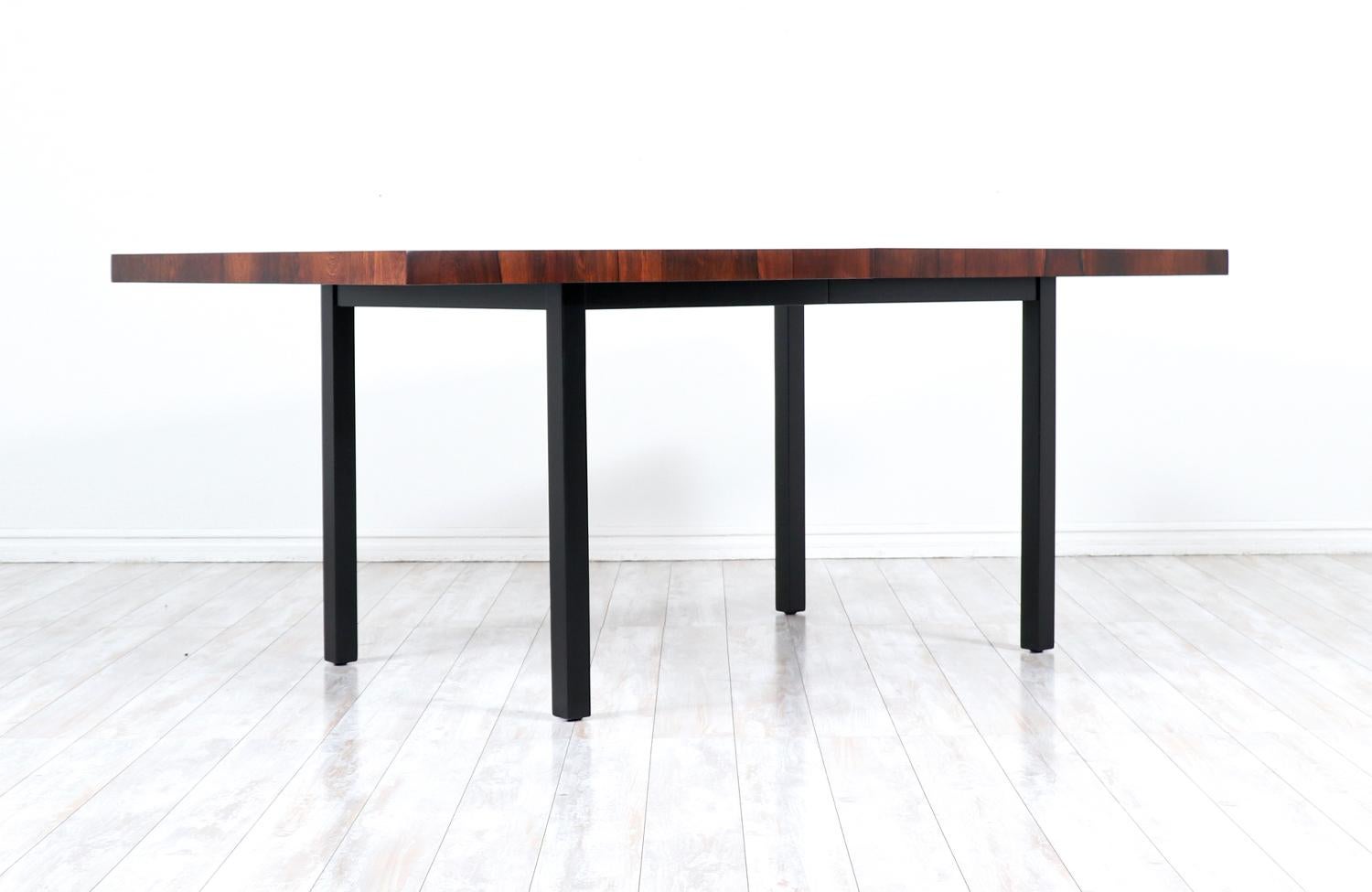 Milo Baughman Multi-Wood Expanding Dining Table for Directional  3