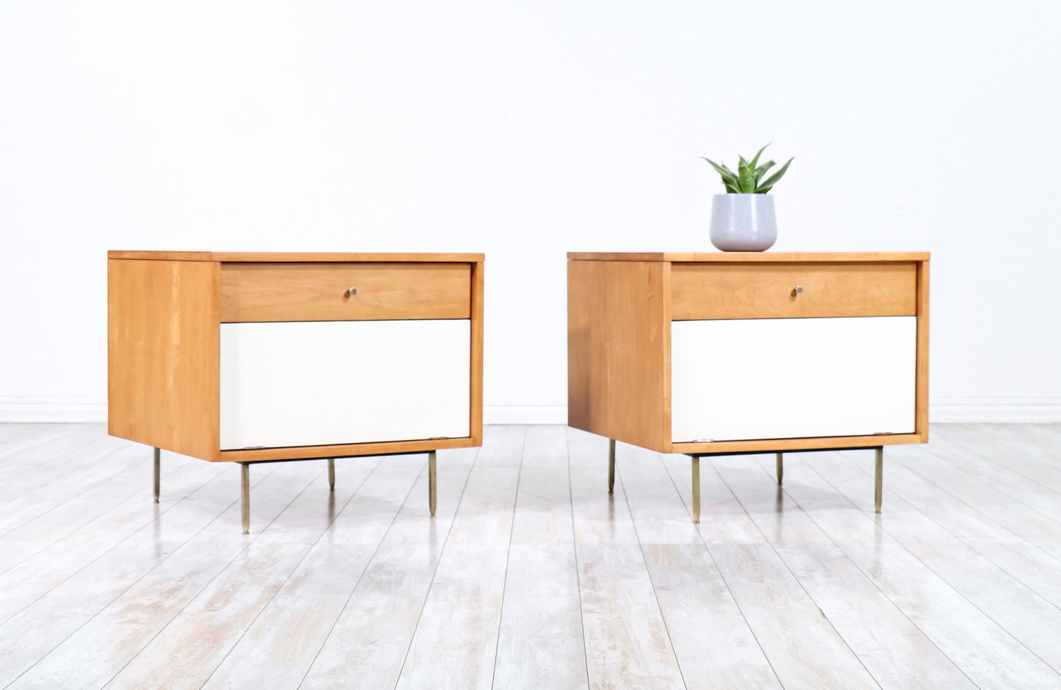 Milo Baughman night stands for Murray Furniture.