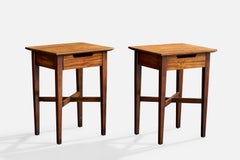 Milo Baughman, Nightstands, Wood, USA, 1950s