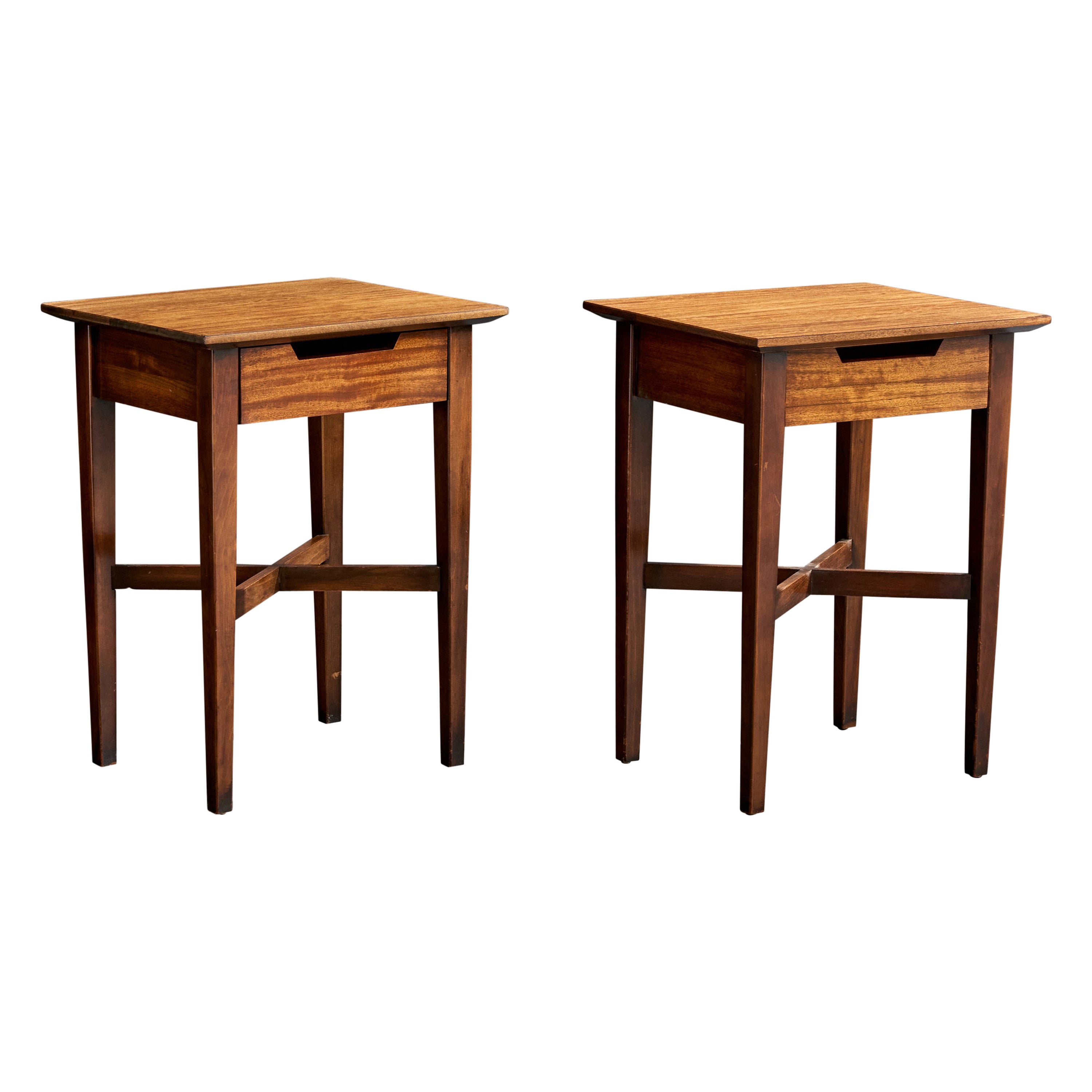 Milo Baughman, Mesillas de noche, Madera, EEUU, Década de 1950 en venta