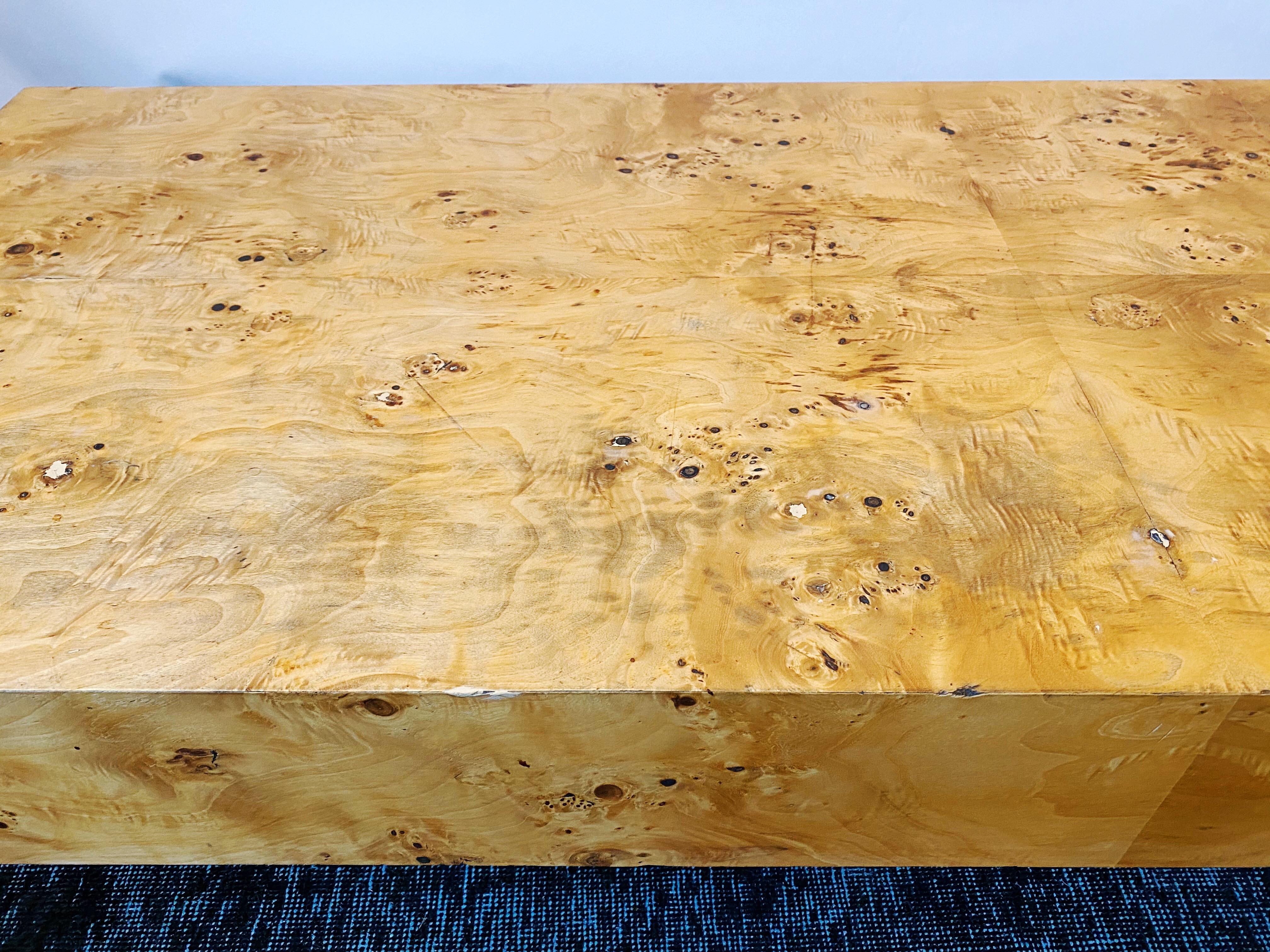 This Arthur Umanoff for Dillingham olive burl coffee table with a black pedestal base is in overall good condition with minor surface loss. (see photos)
circa 1970s. USA
Dimensions: 60 x 24 x 13.