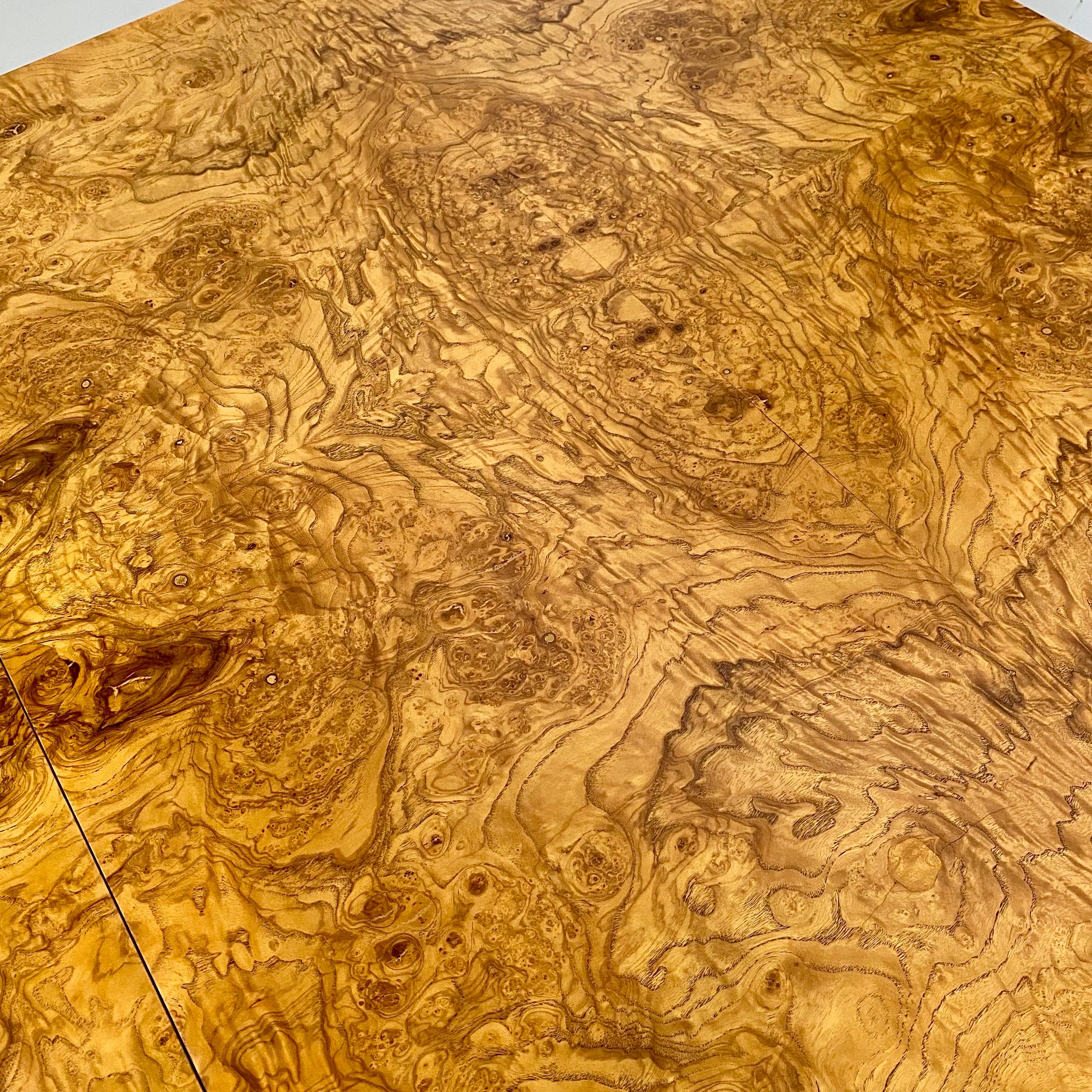 Milo Baughman Olive Burl Dining Table, Thayer Coggin 3