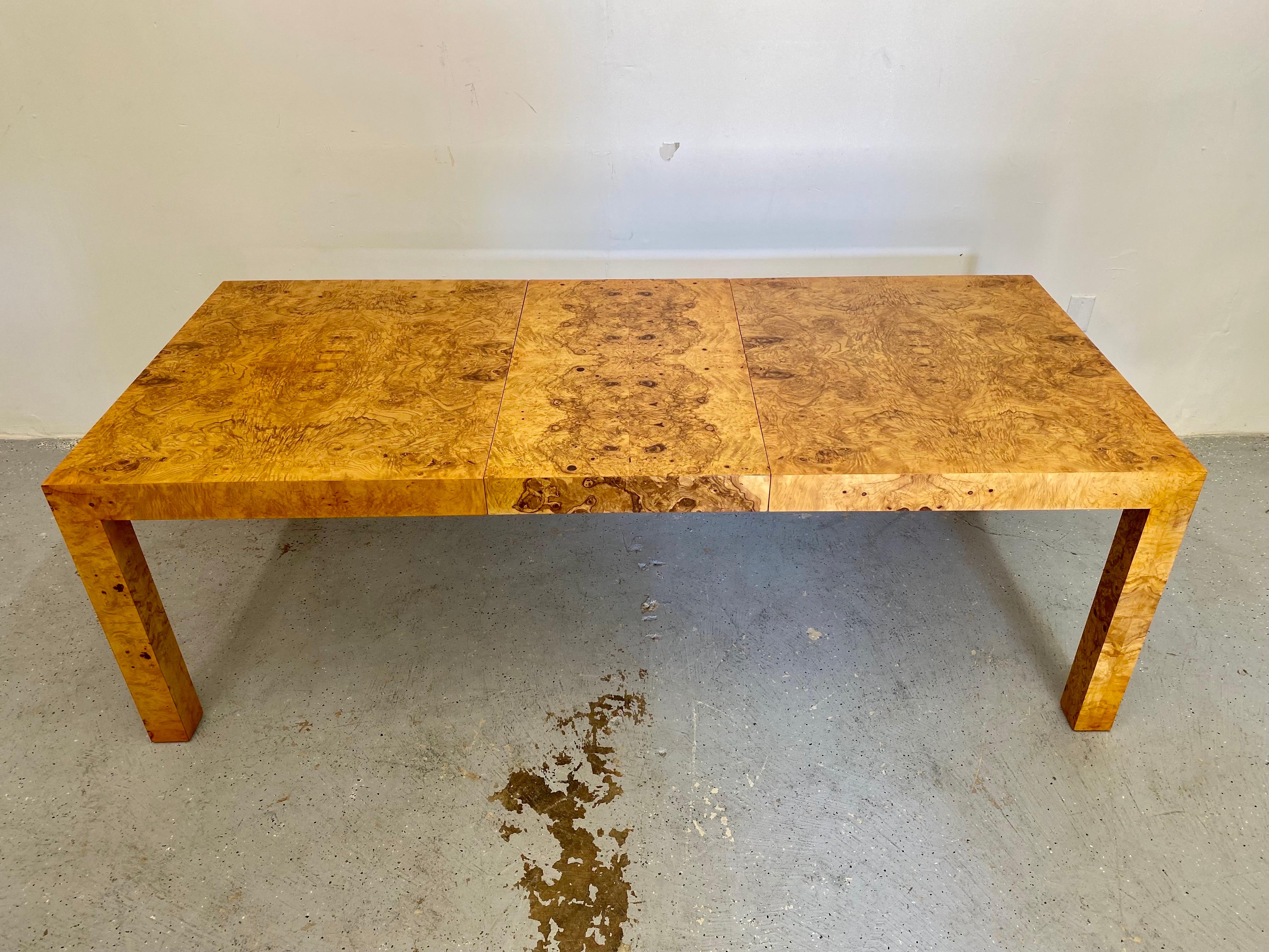 burlwood dining table