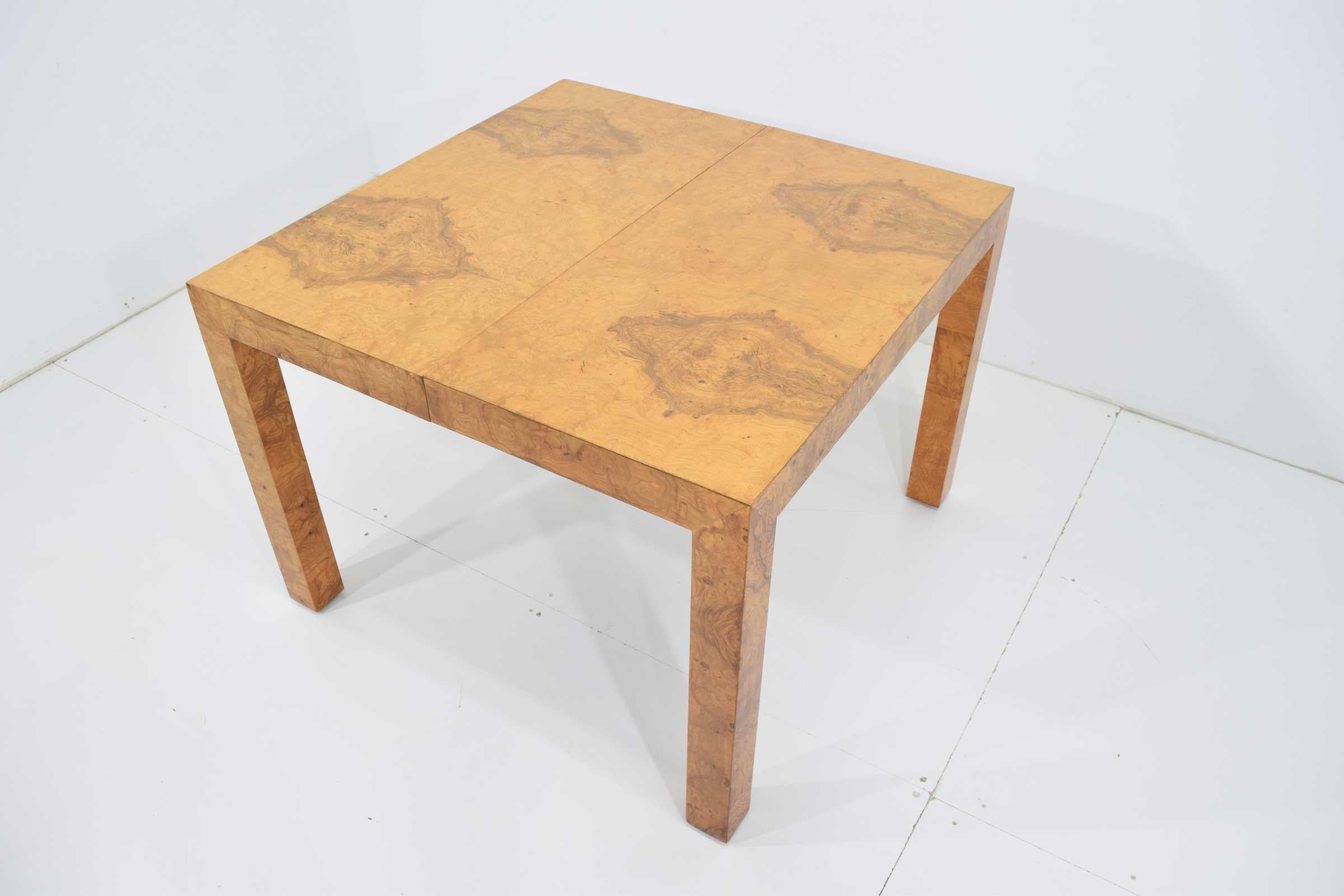 Milo Baughman Olivewood Burl Parsons Dining Table 7