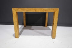 Milo Baughman Olivewood Burl Parsons Dining Table