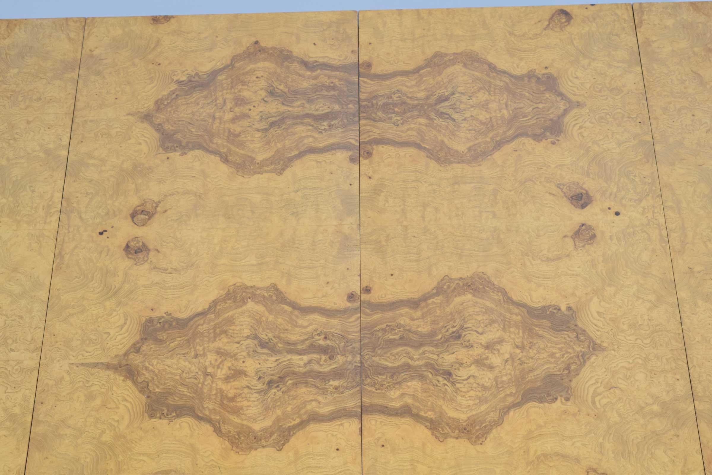 Milo Baughman Olivewood Burl Parsons Dining Table 4