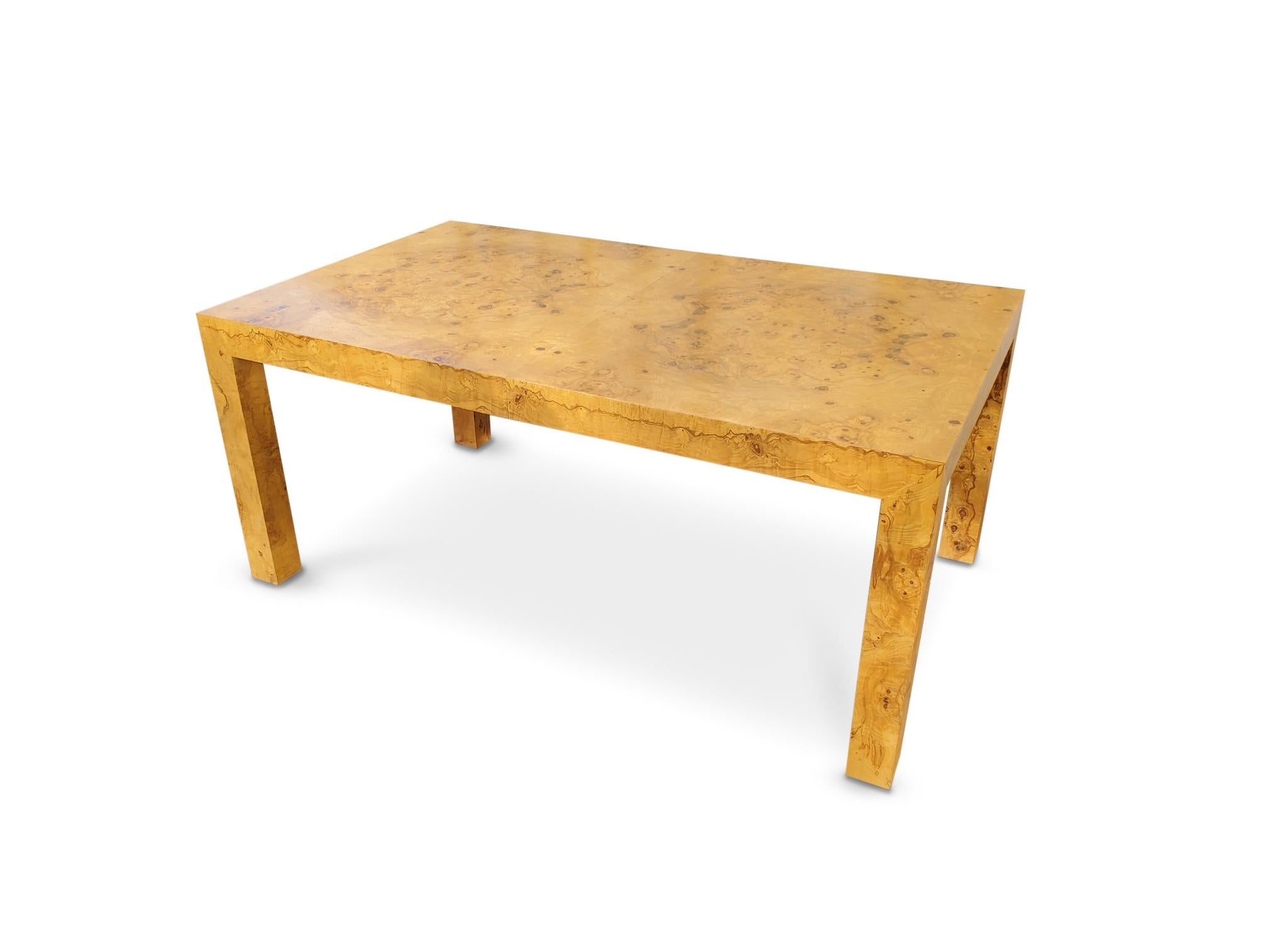 Milo Baughman Olivewood Extension Dining Table  For Sale 3