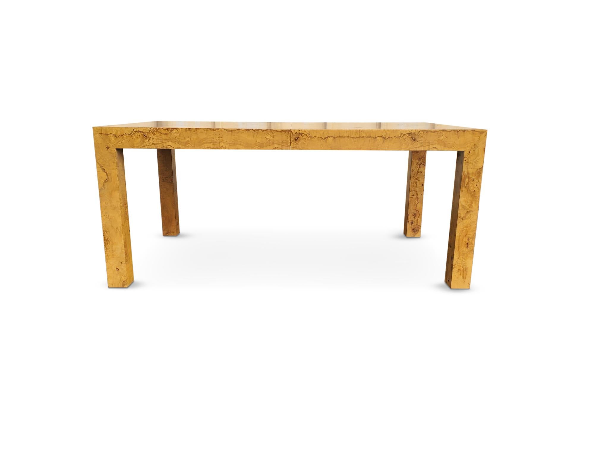 Milo Baughman Olivewood Extension Dining Table  For Sale 4