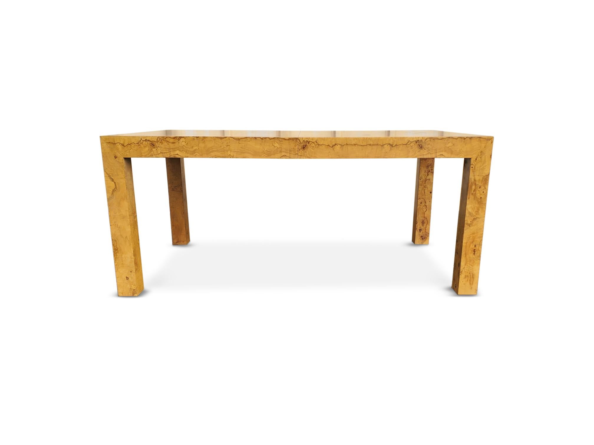 Milo Baughman Olivewood Extension Dining Table  For Sale 5