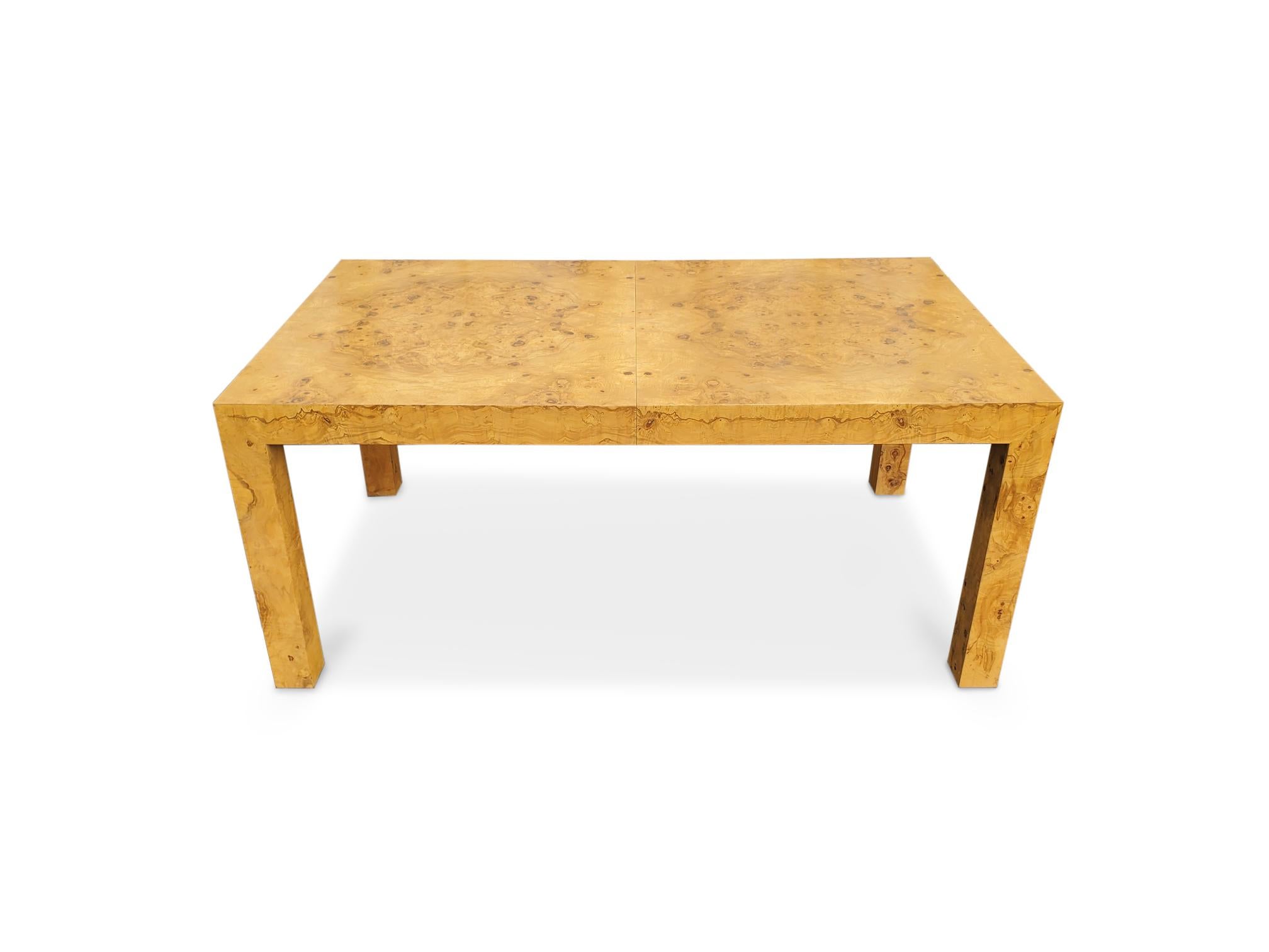 Milo Baughman Olivewood Extension Dining Table  For Sale 6