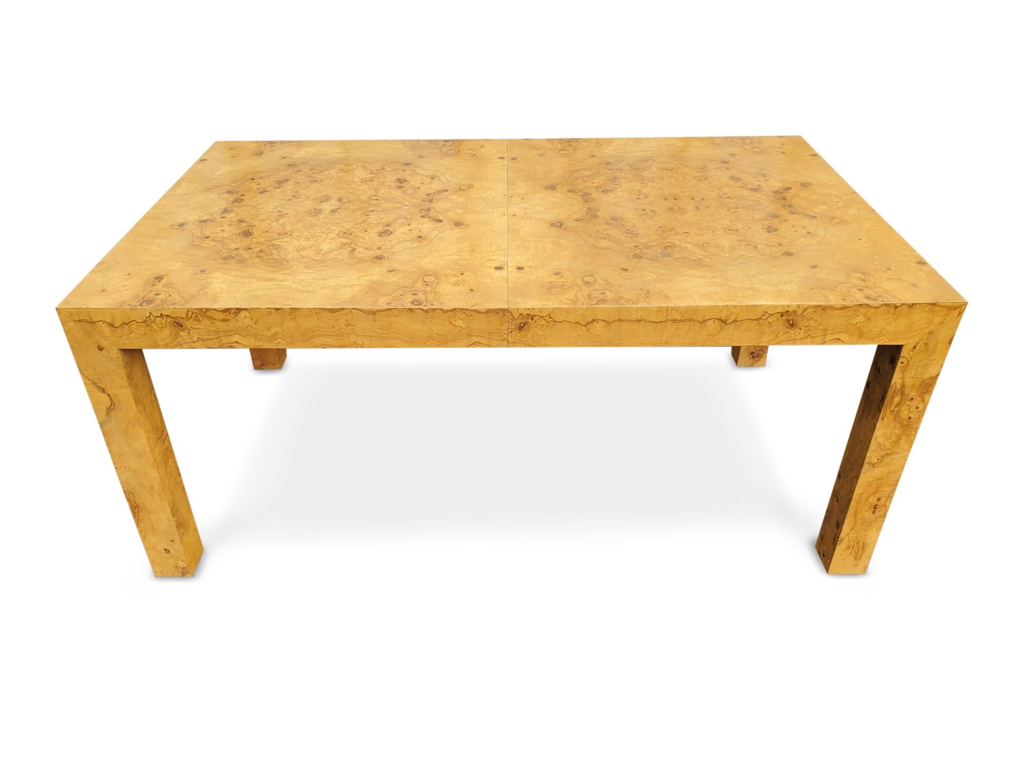 Milo Baughman Olivewood Extension Dining Table  For Sale 7