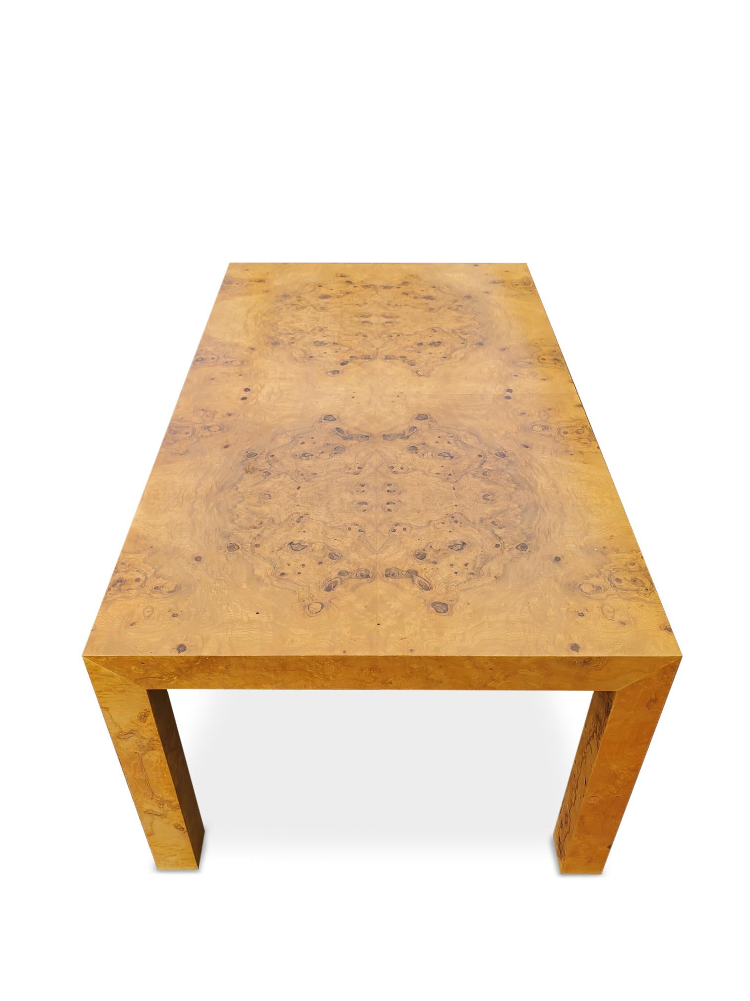 Milo Baughman Olivewood Extension Dining Table  For Sale 8