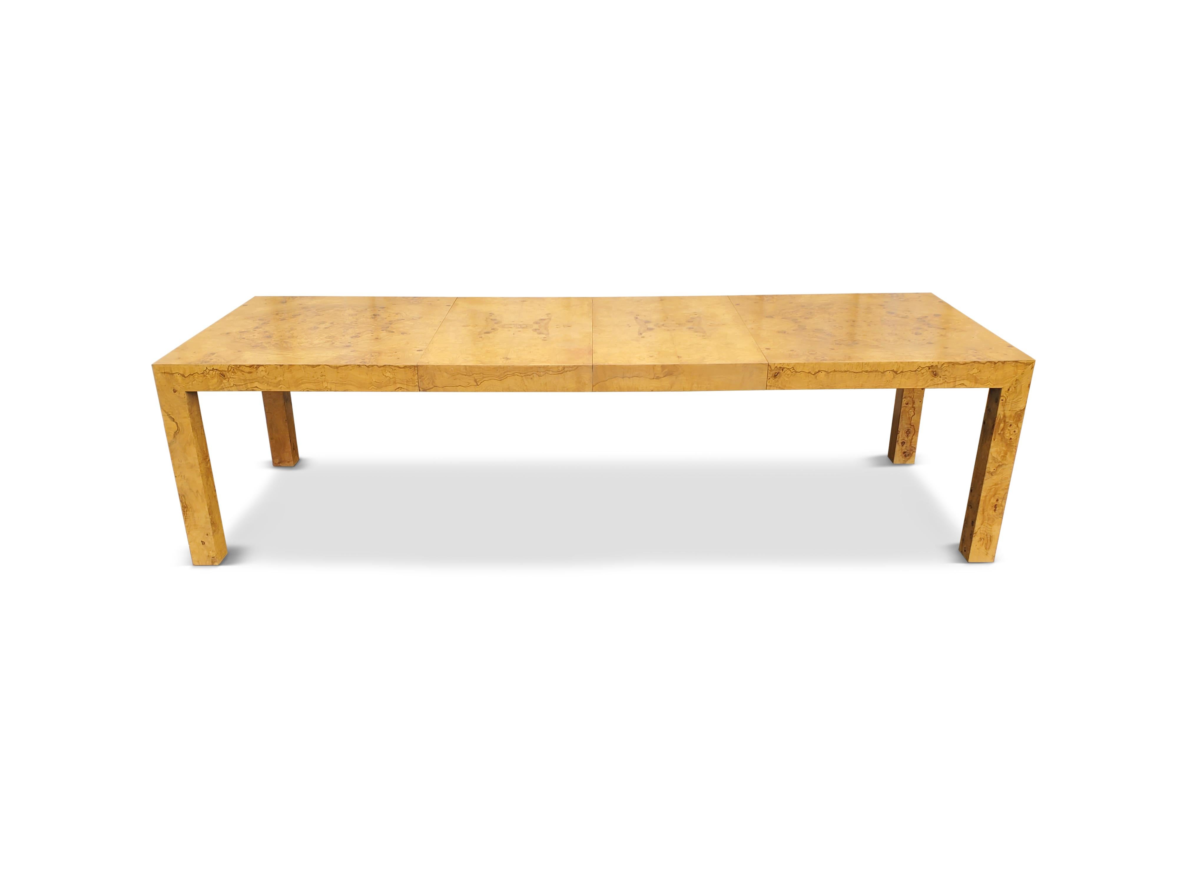 Milo Baughman Olivewood Extension Dining Table  For Sale 10