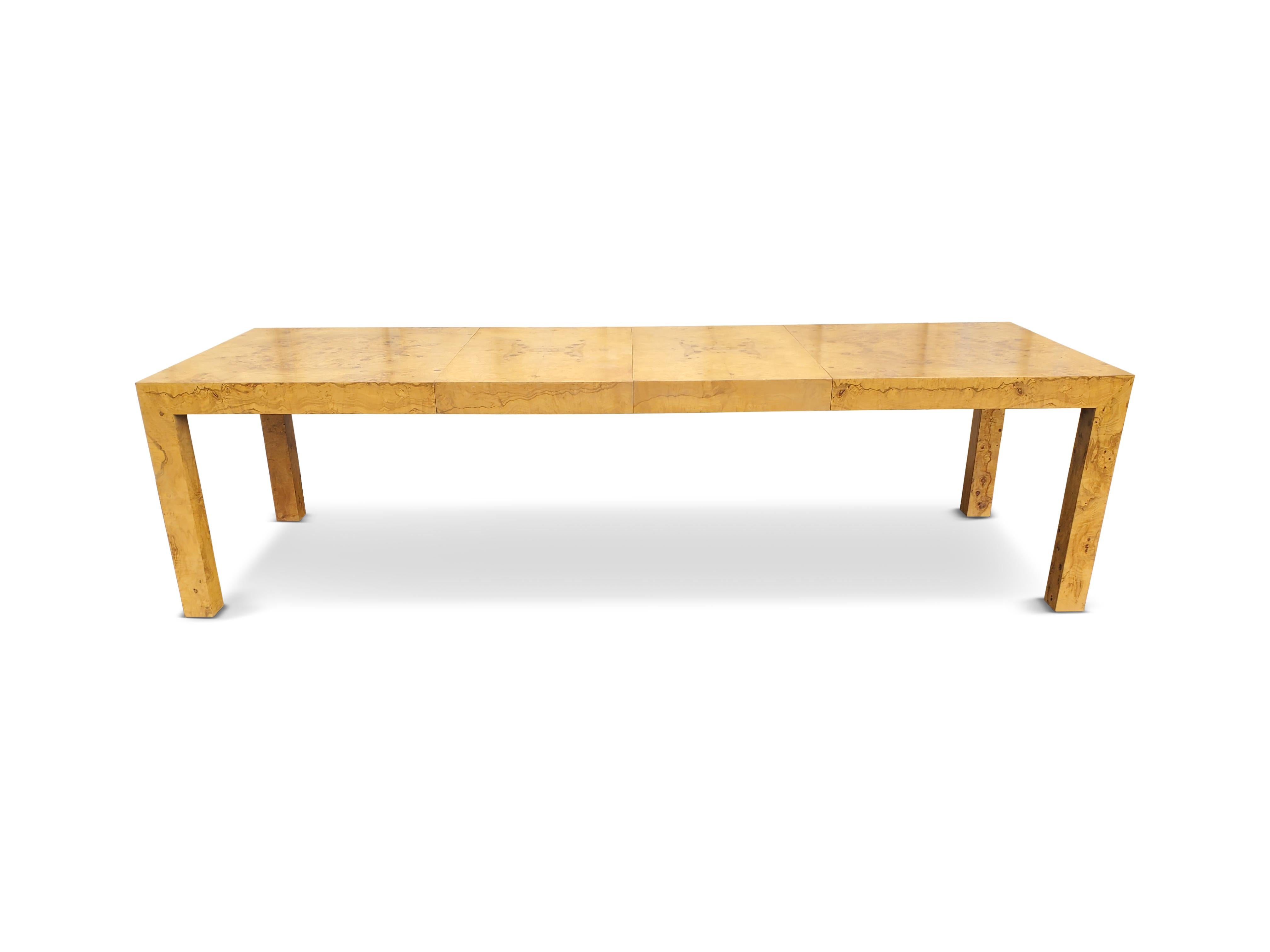 Milo Baughman Olivewood Extension Dining Table  For Sale 11