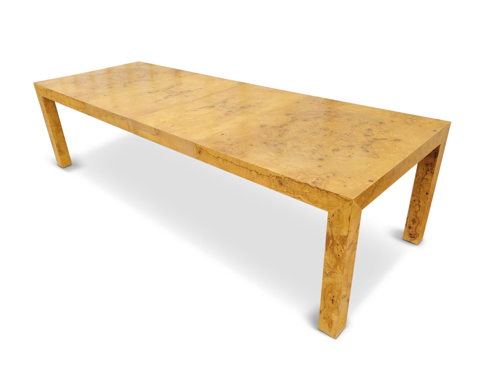 Milo Baughman Olivewood Extension Dining Table  For Sale 12