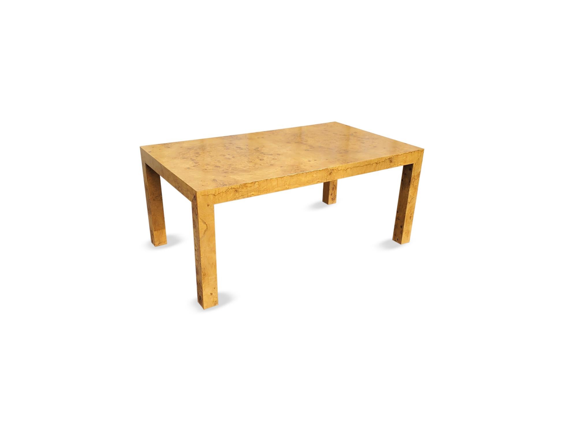 milo baughman extendable dining table