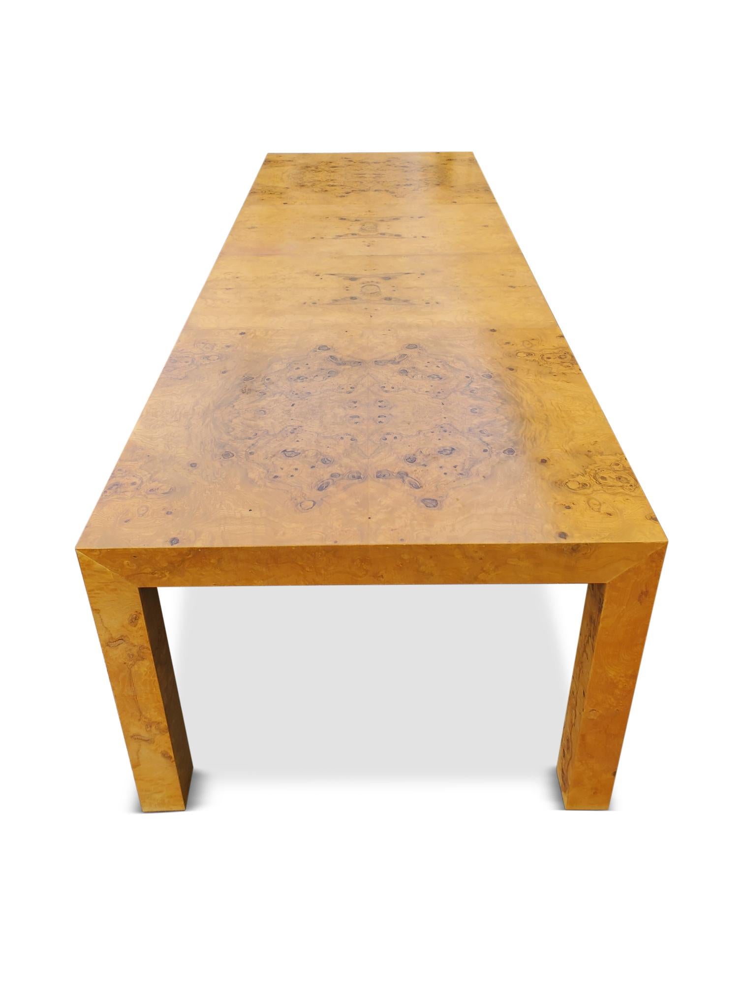 Milo Baughman Olivewood Extension Dining Table  For Sale 13