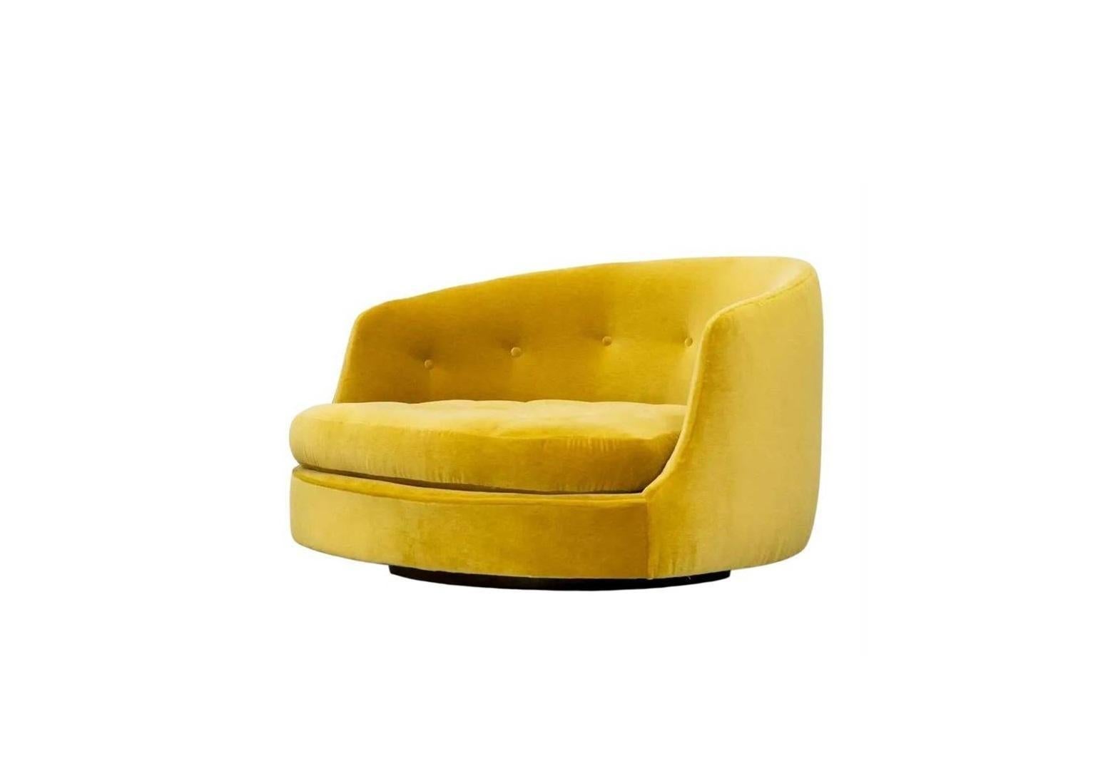 Sedia girevole da vasca oversize di Milo Baughman per Thayer Coggin in vendita 5