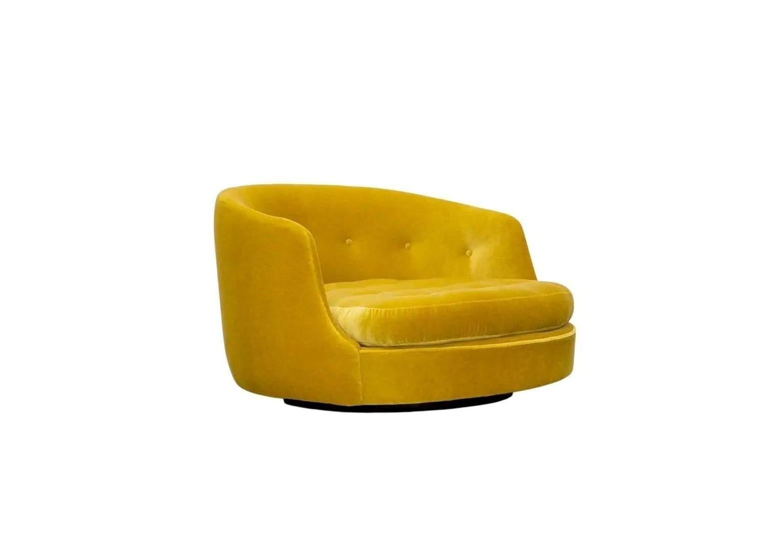 Americano Sedia girevole da vasca oversize di Milo Baughman per Thayer Coggin in vendita