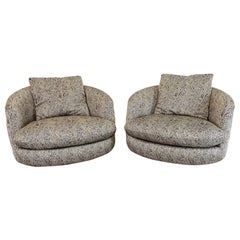 Milo Baughman Oversized Lounge Chairs, Thayer Coggin