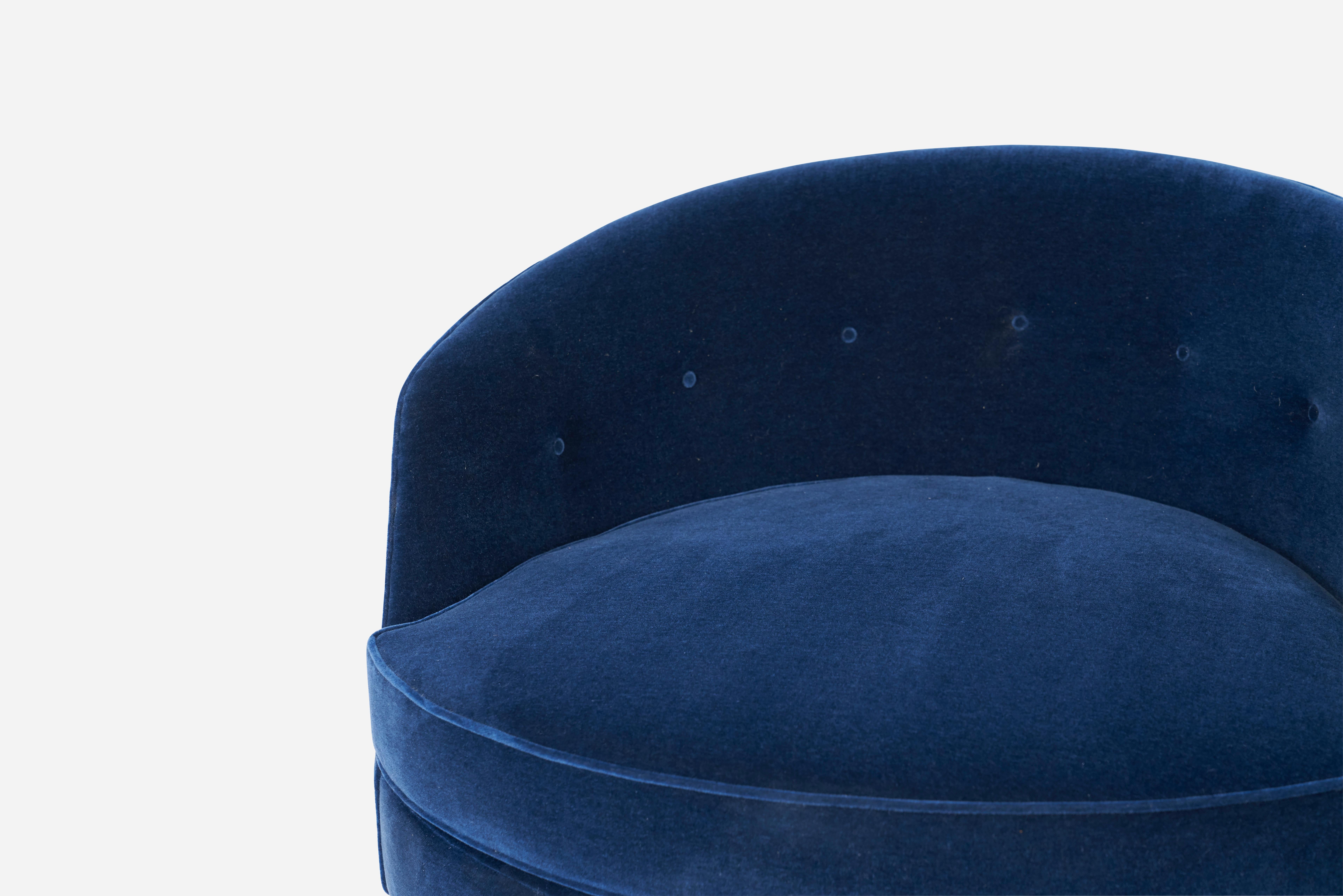 American Milo Baughman Oversized Swivel Lounge Chair