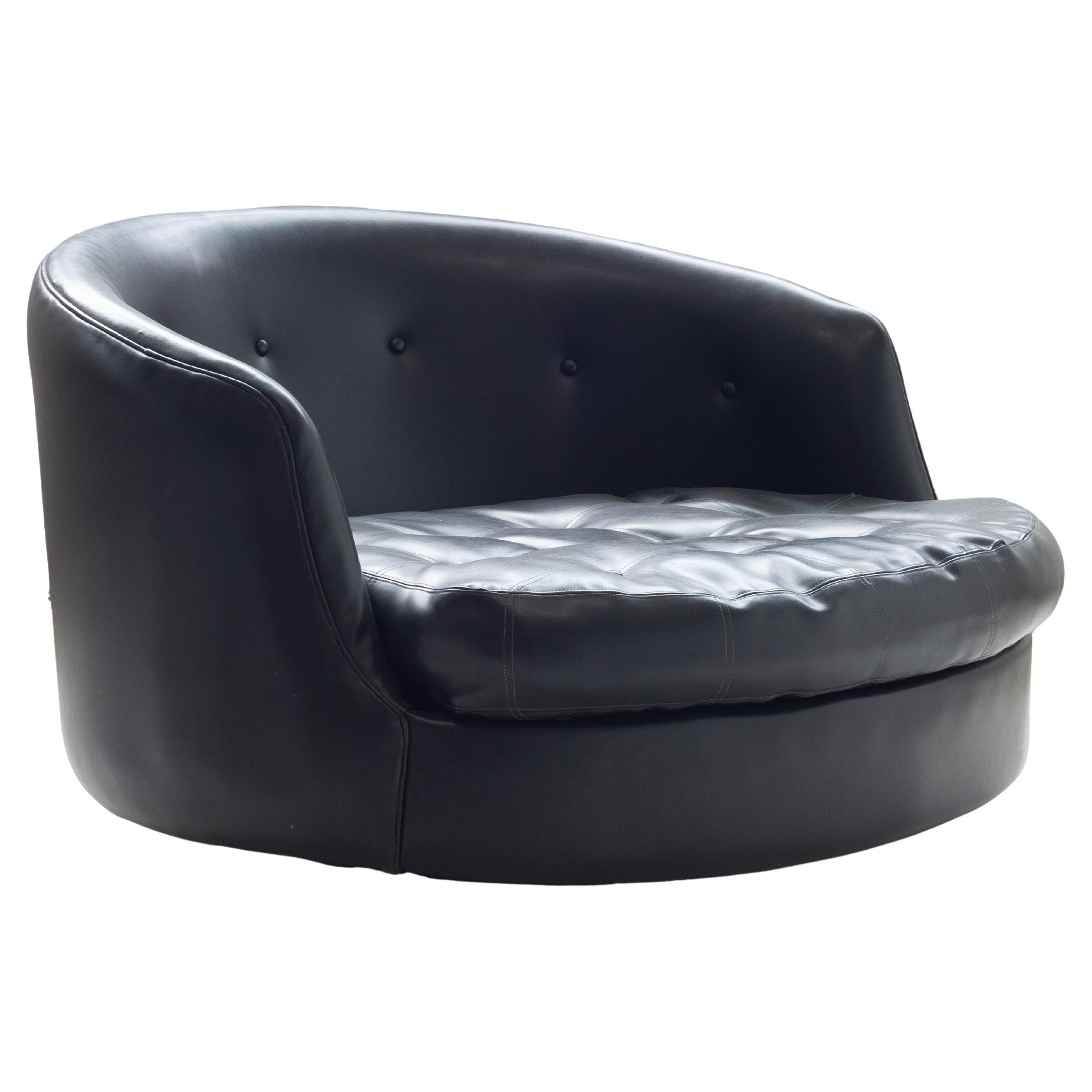 Milo Baughman Oversized Swivel Lounge Chair For Sale