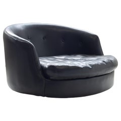 Milo Baughman Oversized Swivel Lounge Chair
