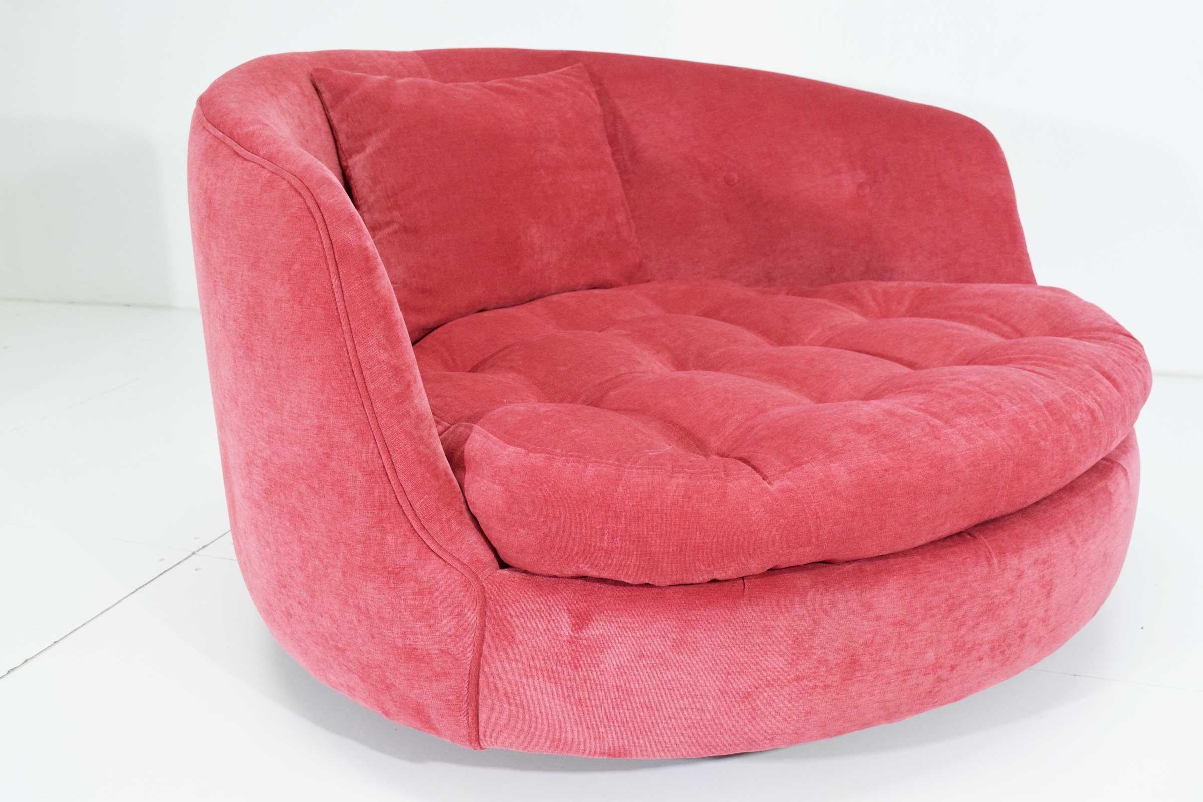large velvet swivel chair