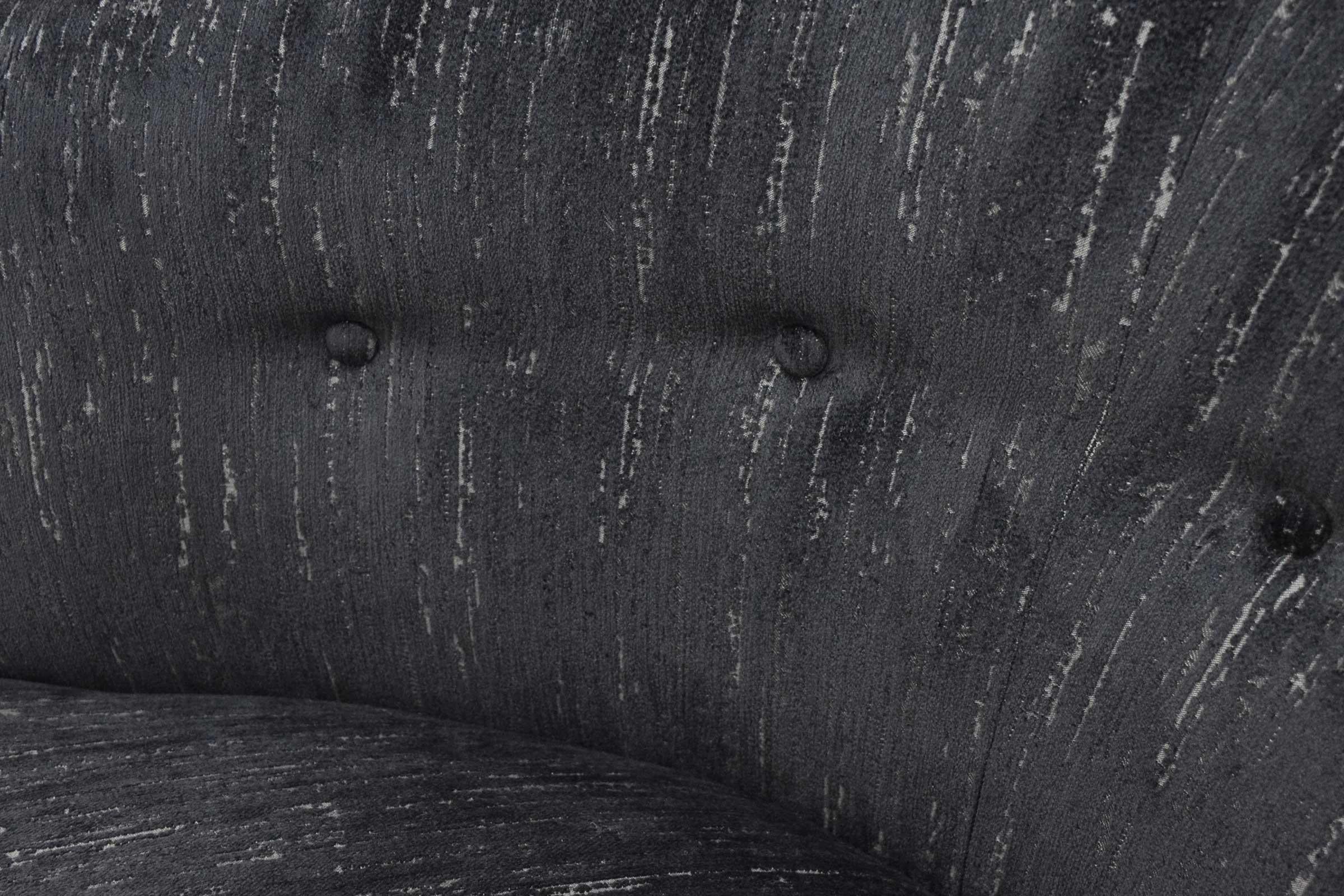 Milo Baughman Oversized Swivel Satellite Chairs, Black Cut Velvet, 1970s 3