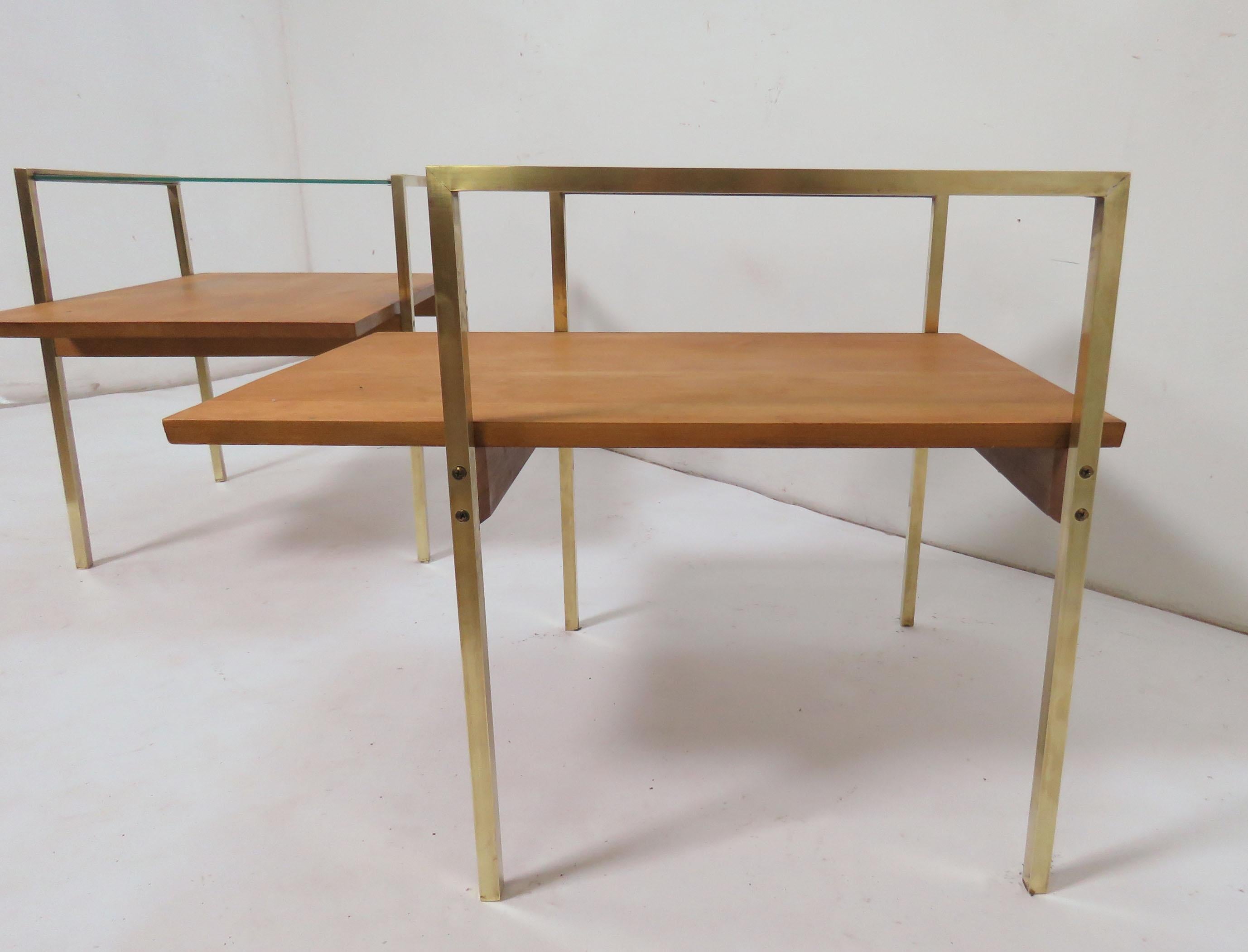 American Milo Baughman Attributed Pair of End Tables for Murray Furniture, circa 1950s