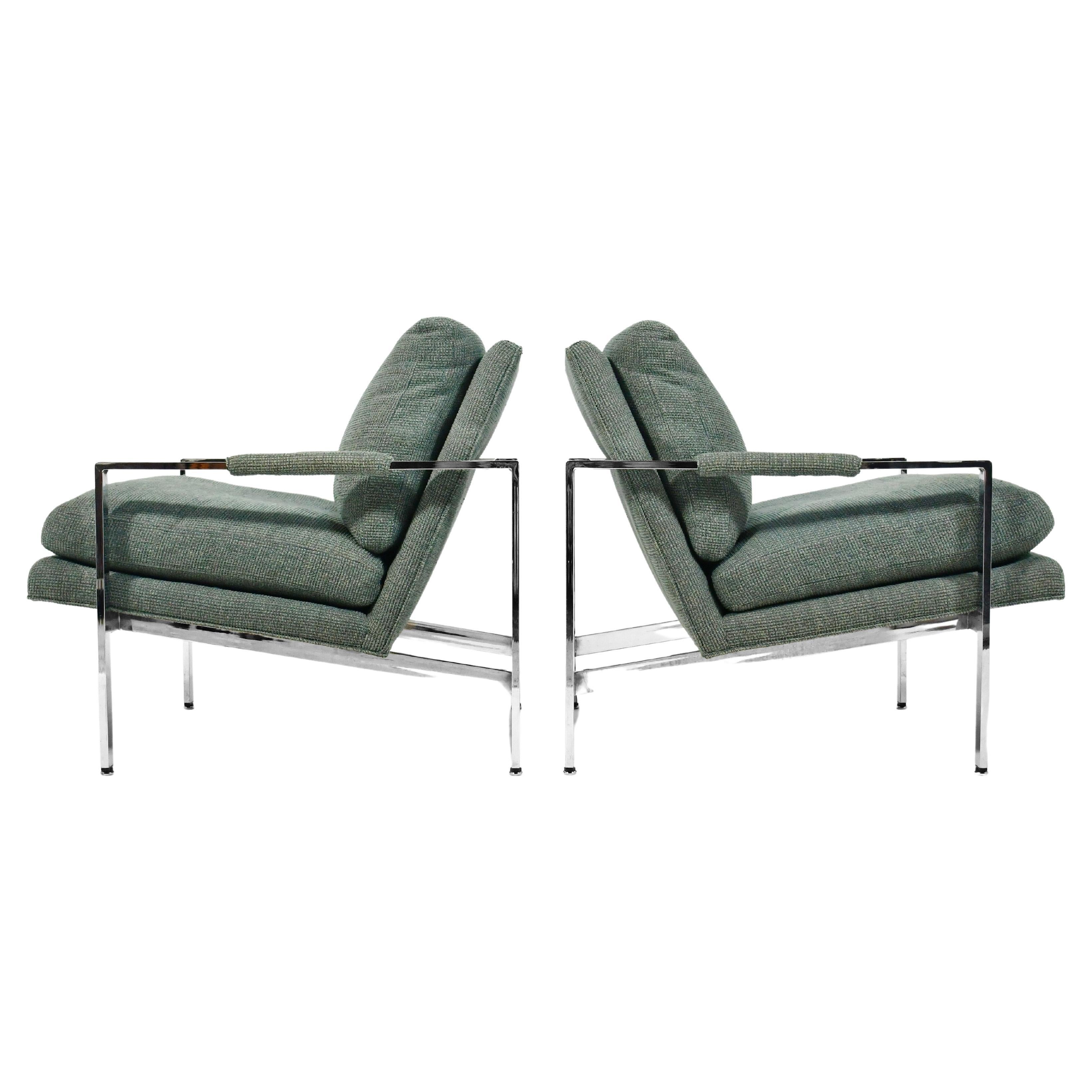 Milo Baughman Pair of Lounge Chairs by Thayer Coggin