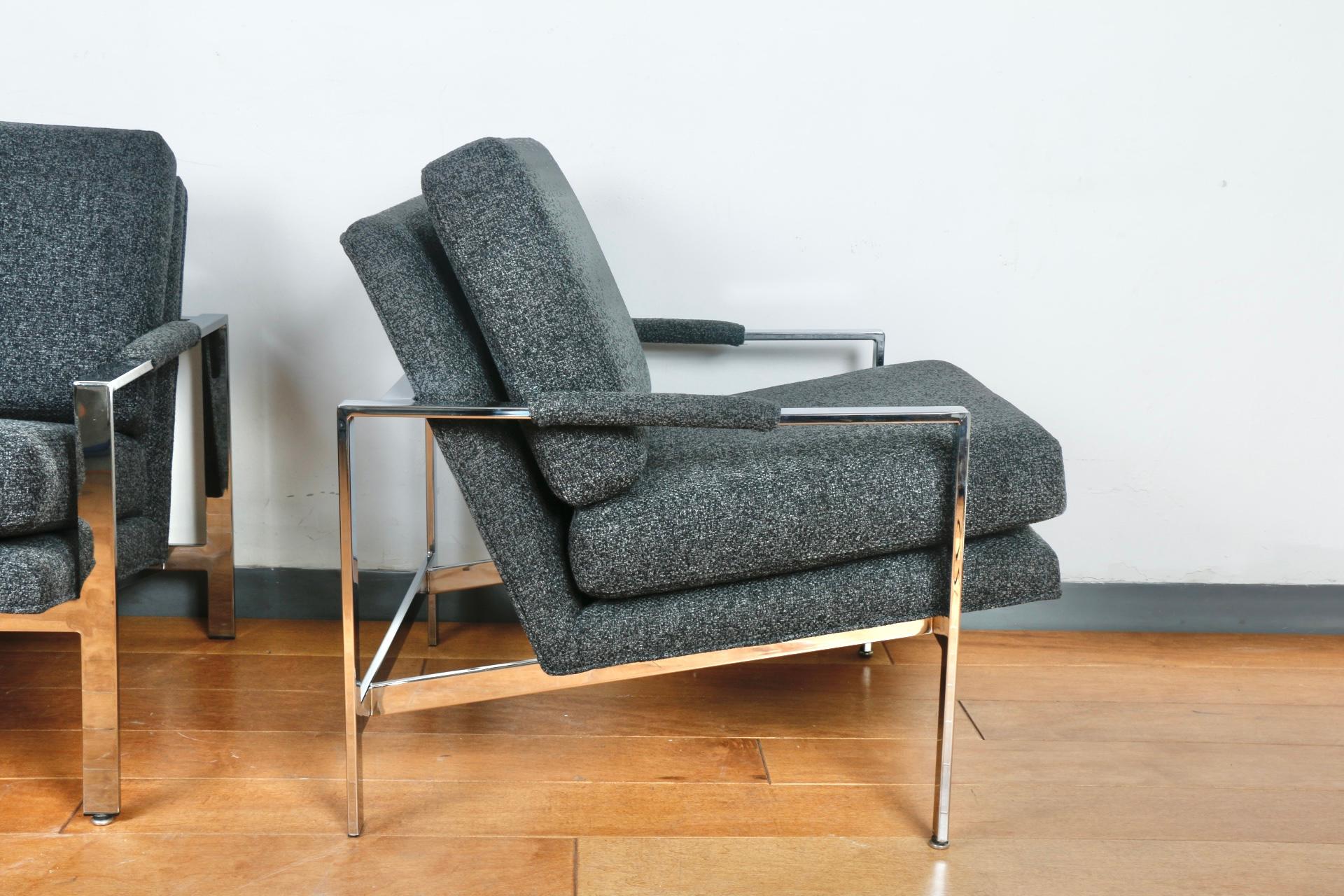 American Milo Baughman Pair of Lounge Chairs